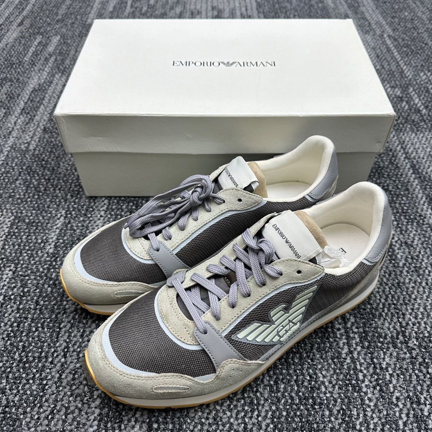 Emporio Armani Emporio Armani Suede Mesh Sneakers Size 44 Size US 11 / EU 44 - 2 Thumbnail
