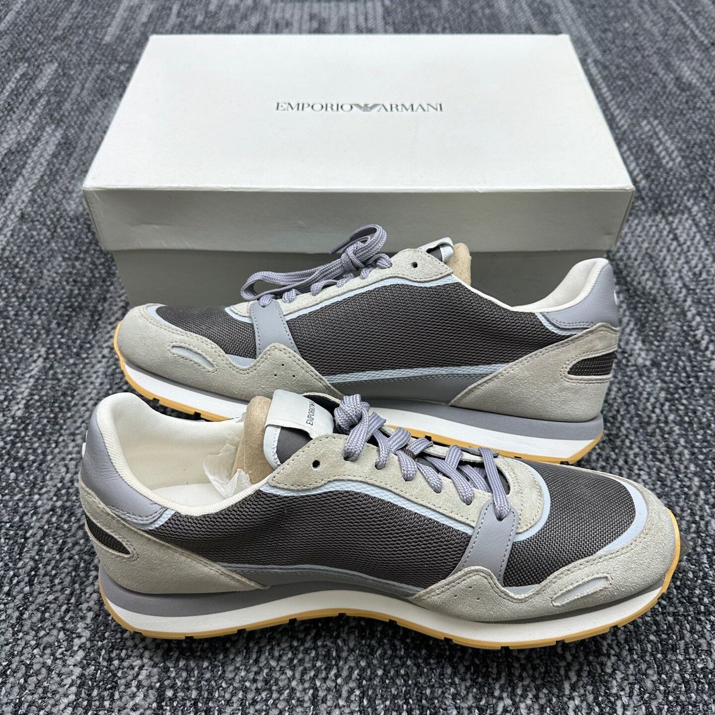 Emporio Armani Emporio Armani Suede Mesh Sneakers Size 44 Size US 11 / EU 44 - 6 Thumbnail