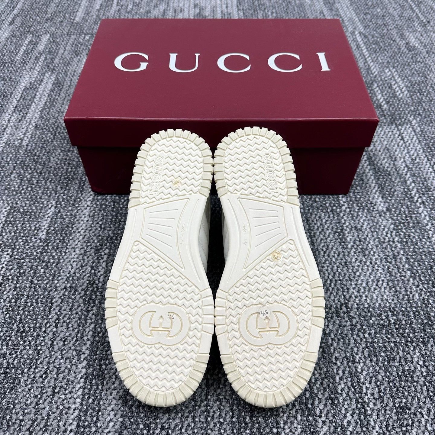 Gucci Gucci Re-Web Grained Leather Sneakers UK 6.5 Size US 7.5 / EU 40-41 - 7 Thumbnail