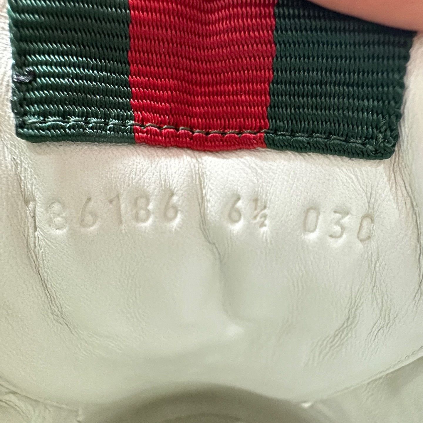 Gucci Gucci Re-Web Grained Leather Sneakers UK 6.5 Size US 7.5 / EU 40-41 - 8 Thumbnail