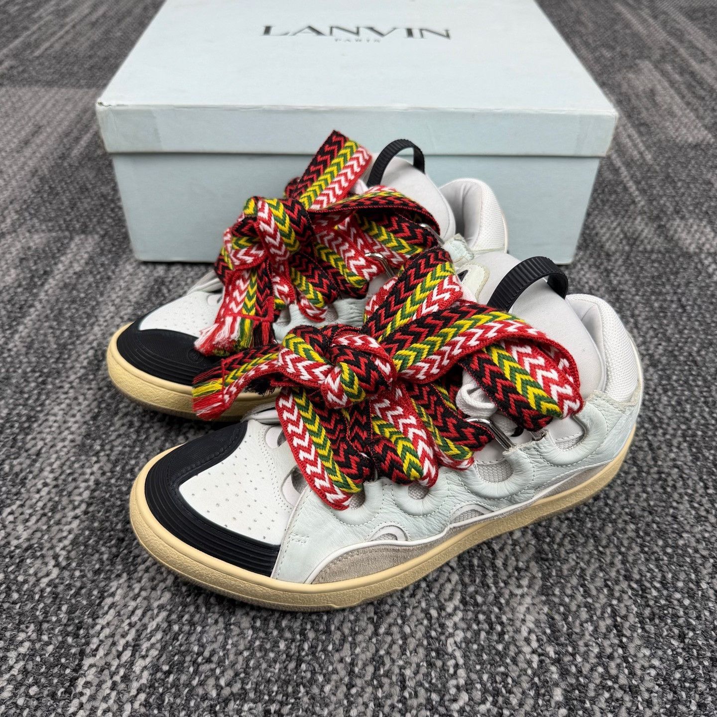 Lanvin Lanvin Curb Leather Paneled Sneakers 41 Size US 8 / EU 41 - 2 Thumbnail