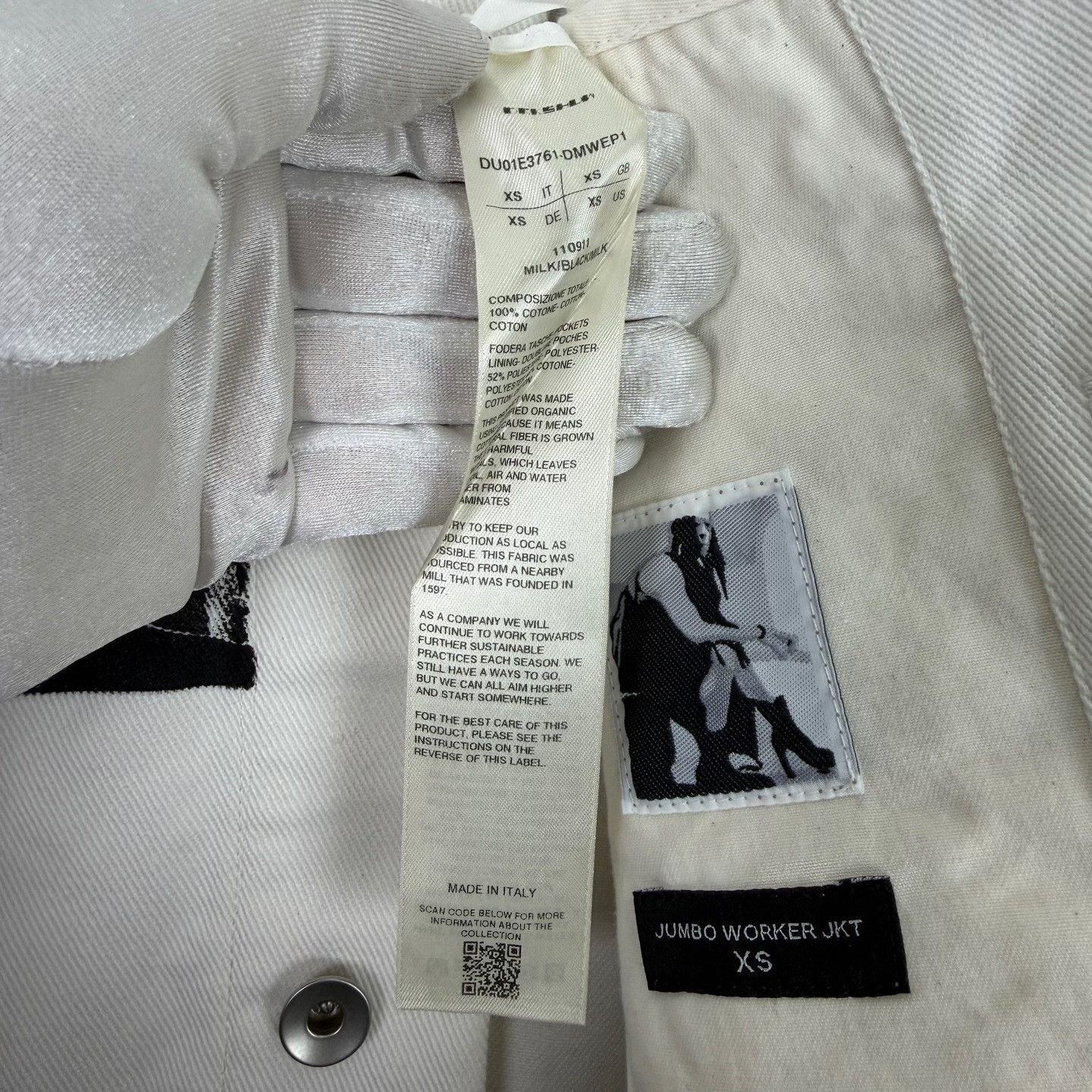 Rick Owens Rick Owens DRKSHDW Graphic Jumbo Worker Jacket XS Size US XS / EU 42 / 0 - 9 Thumbnail