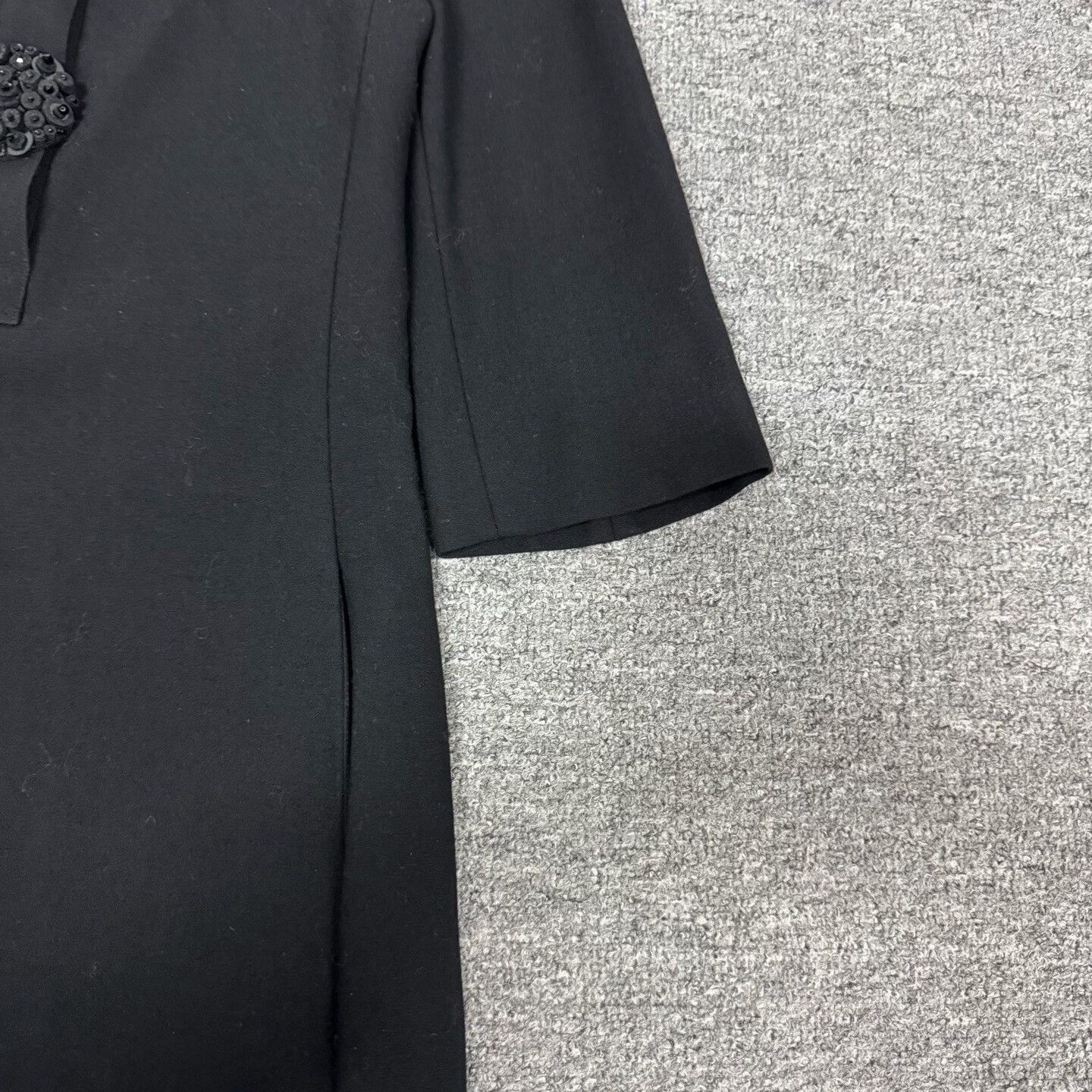 Fendi Fendi Black Wool Embellished Shirt Dress 40 Size S / US 4 / IT 40 - 4 Thumbnail