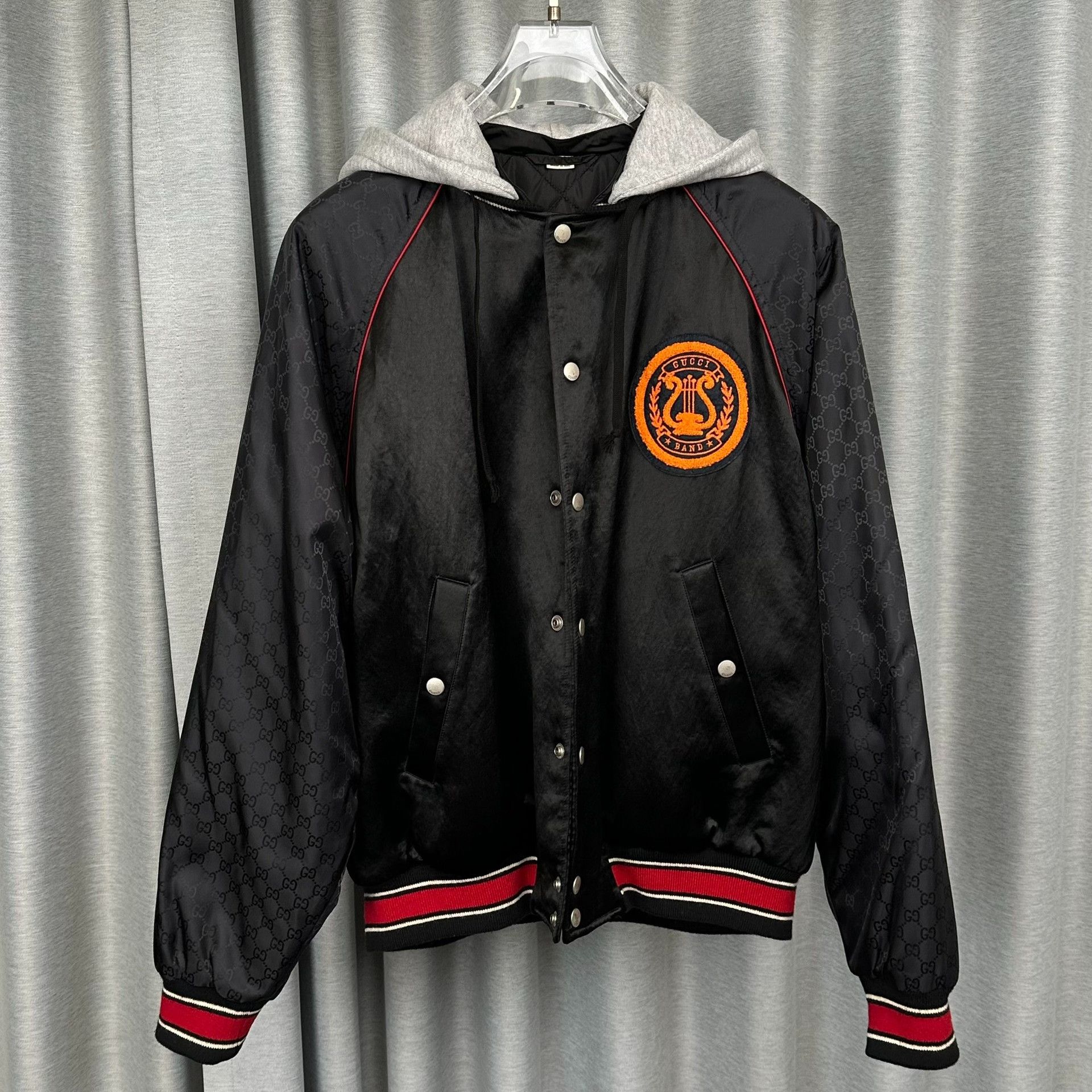 Gucci Gucci GG Monogram Hooded Bomber Jacket 44 Size US S / EU 44-46 / 1 - 2 Thumbnail