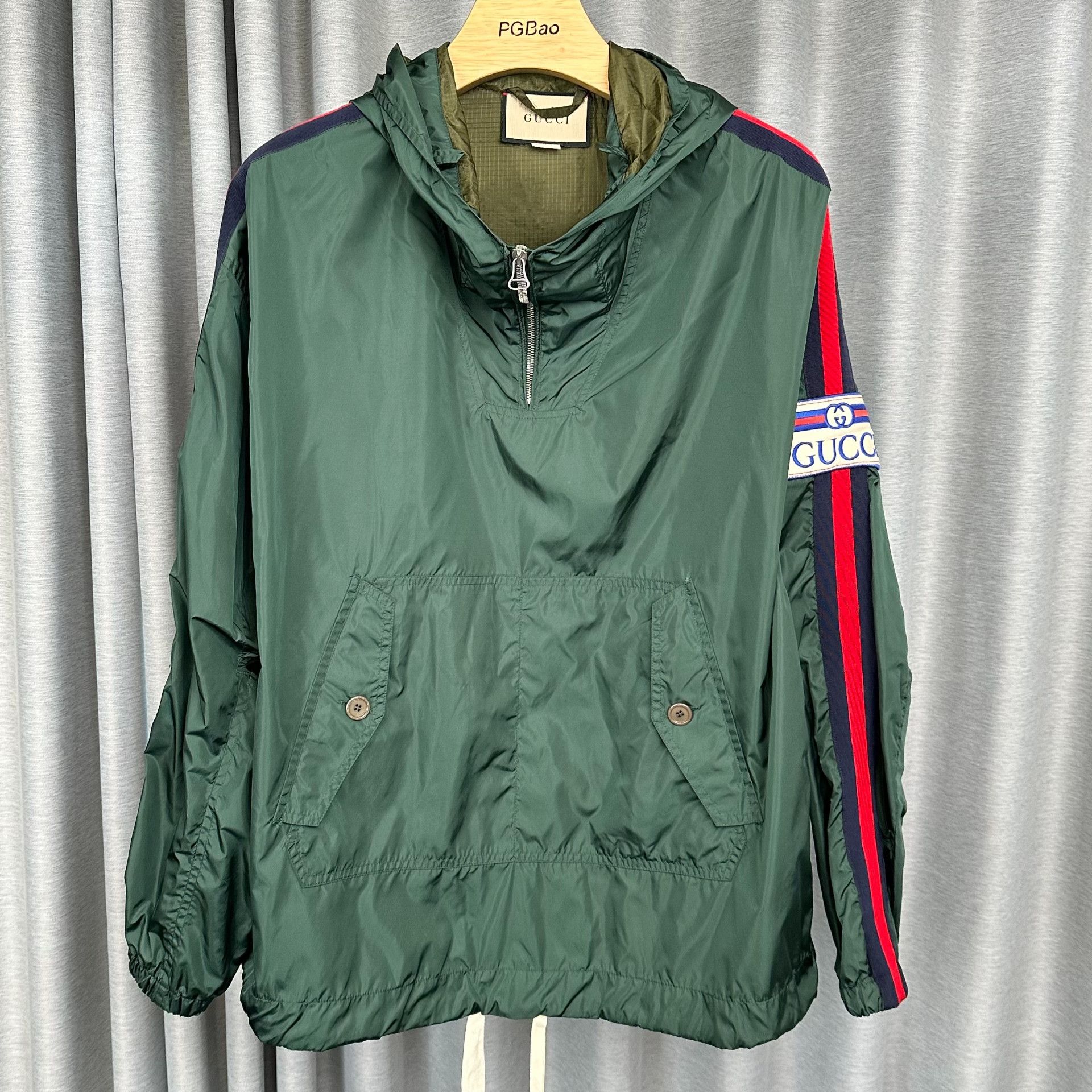 Gucci Gucci Web Stripe Hooded Windbreaker 52 Size US L / EU 52-54 / 3 - 2 Thumbnail