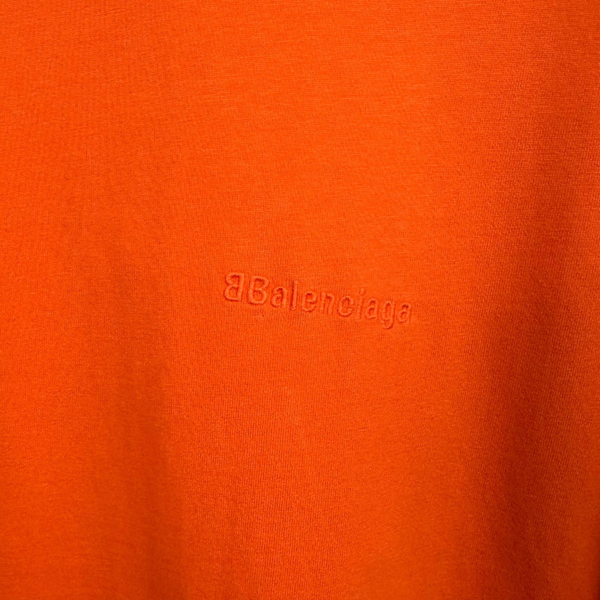 Balenciaga Balenciaga Orange Logo Embroidery T-Shirt XXS Size US XXS / EU 40 - 4 Thumbnail