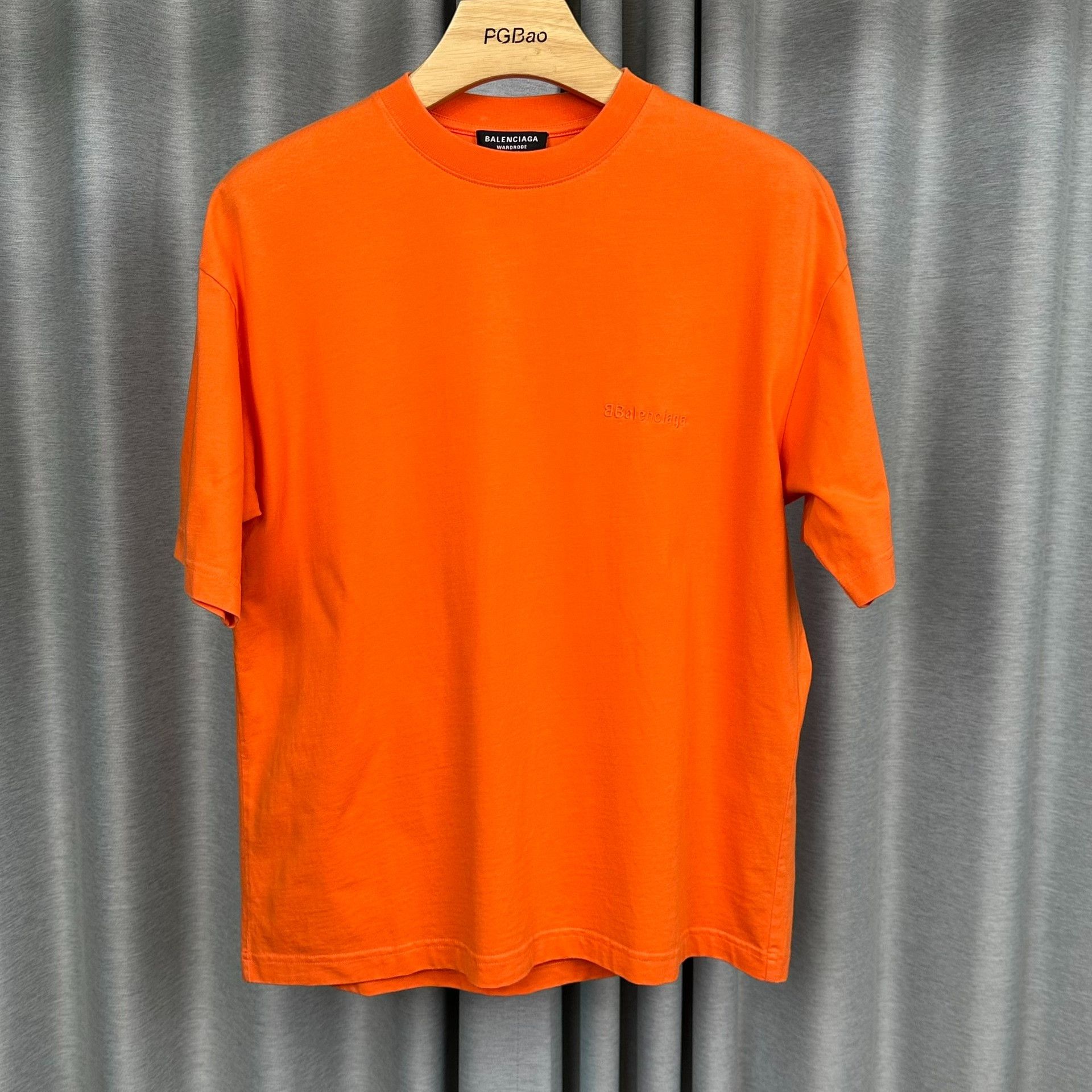 Balenciaga Balenciaga Orange Logo Embroidery T-Shirt XXS Size US XXS / EU 40 - 2 Thumbnail