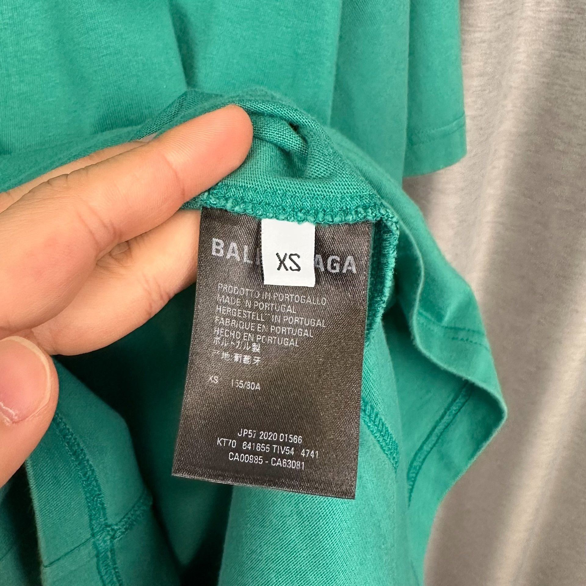 Balenciaga Balenciaga Logo Graphic Teal T-Shirt XS Size US XS / EU 42 / 0 - 5 Thumbnail
