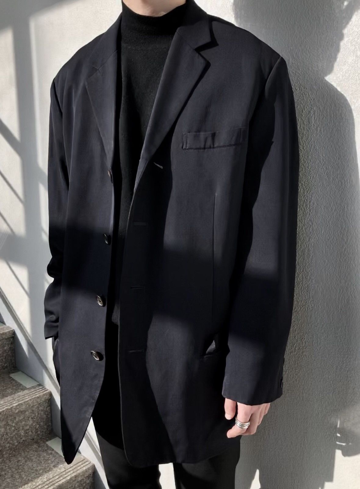 Yohji Yamamoto Oversized 4 Buttoned Blazer Size US M / EU 48-50 / 2 - 1 Thumbnail