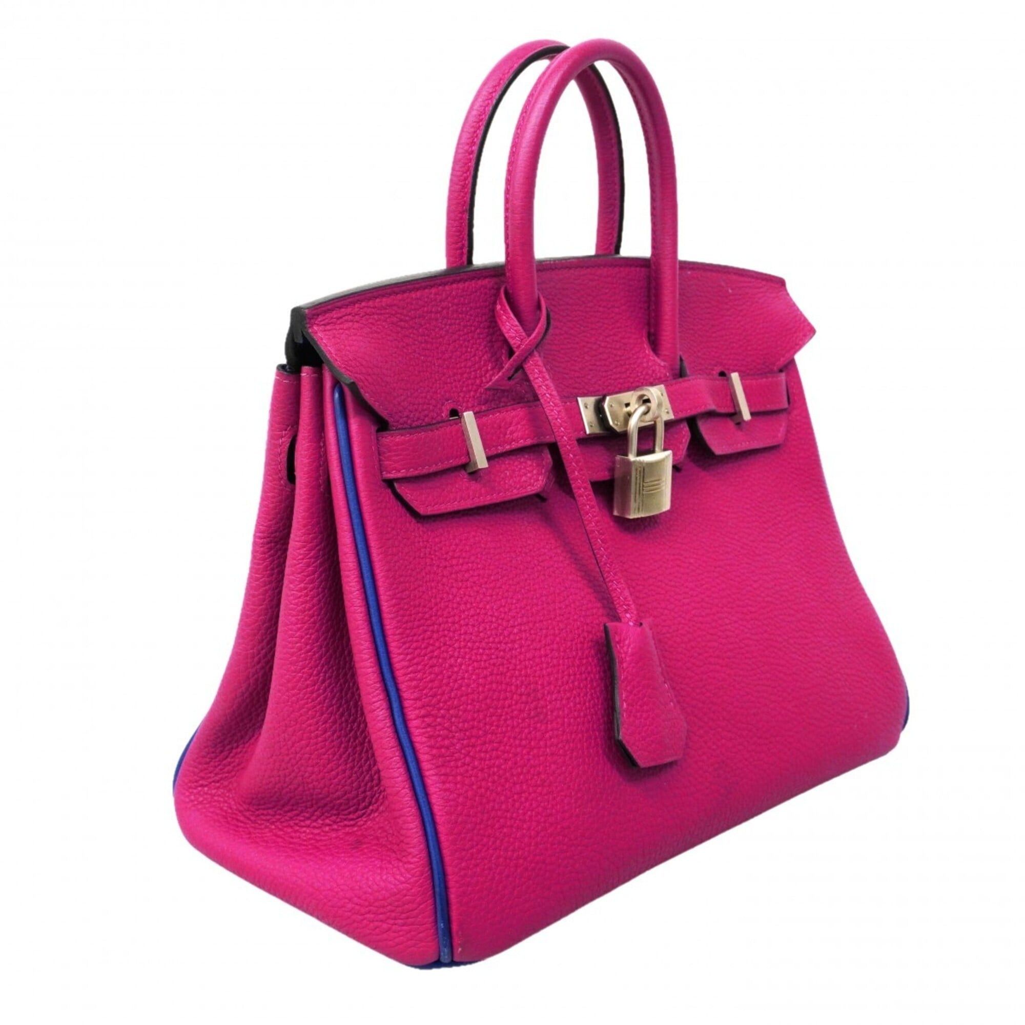 Hermes Hermes Birkin 25 Handbag, Togo Leather, Rose Purple/Blue Royal, C Stamp, SPO Women's Size ONE SIZE - 2 Thumbnail