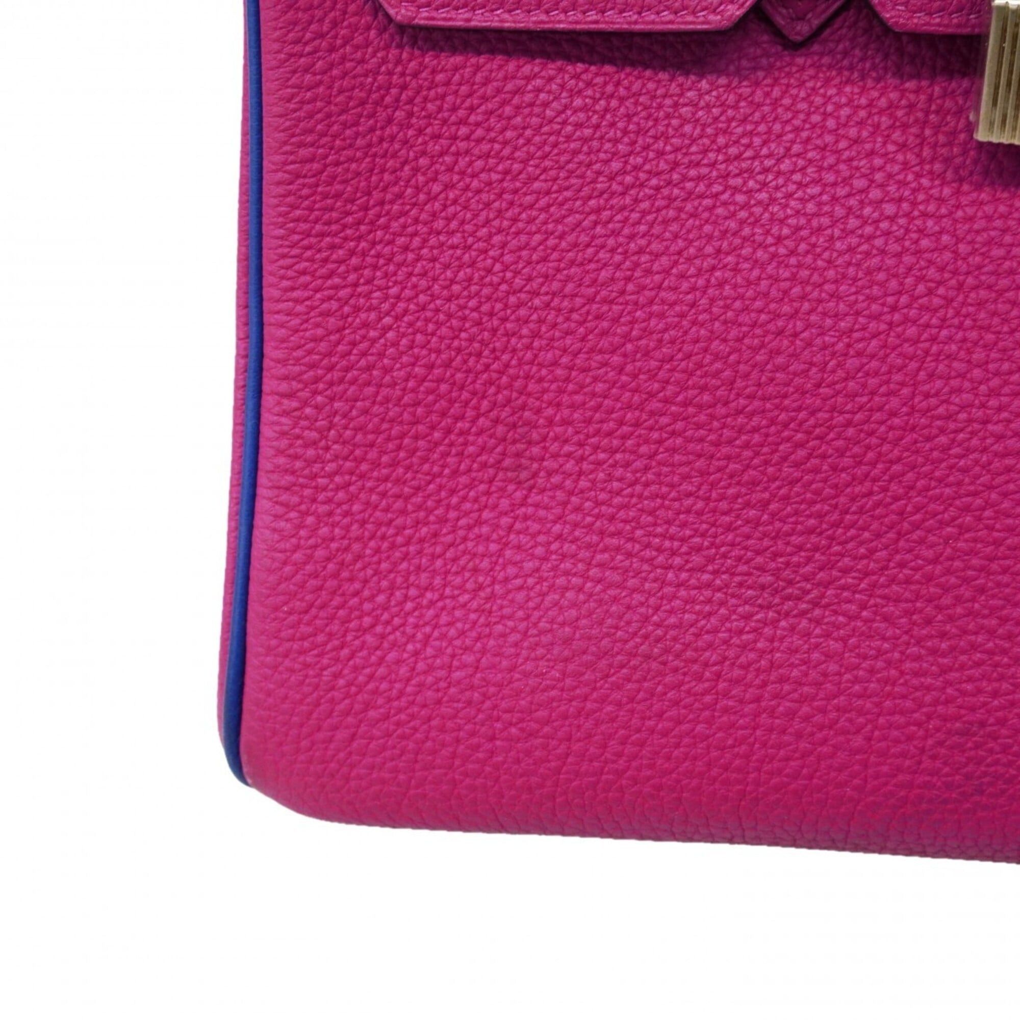 Hermes Hermes Birkin 25 Handbag, Togo Leather, Rose Purple/Blue Royal, C Stamp, SPO Women's Size ONE SIZE - 12 Thumbnail