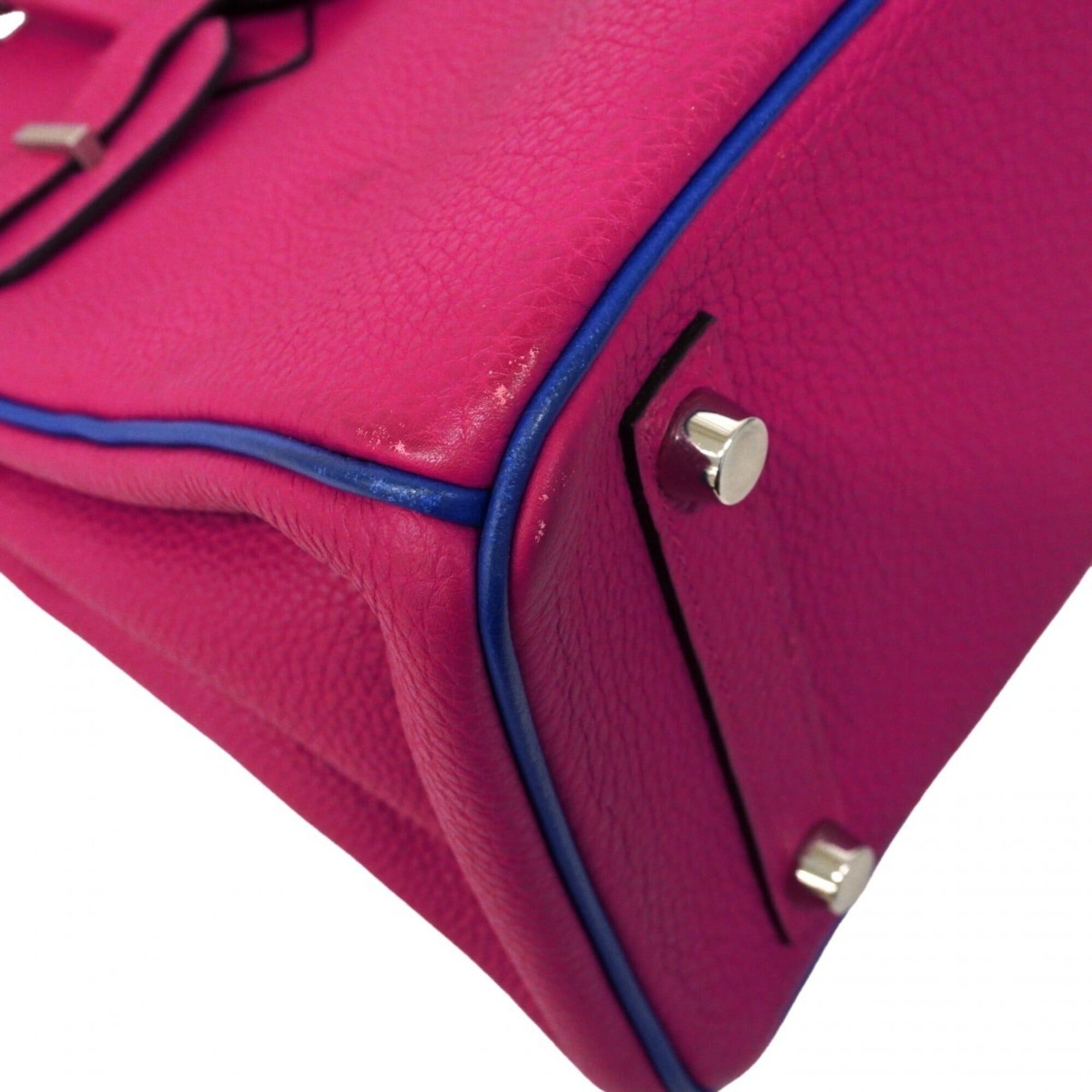 Hermes Hermes Birkin 25 Handbag, Togo Leather, Rose Purple/Blue Royal, C Stamp, SPO Women's Size ONE SIZE - 6 Thumbnail