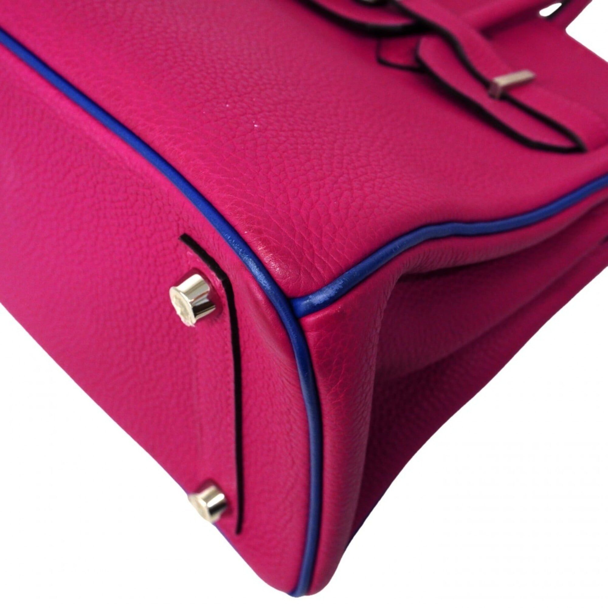 Hermes Hermes Birkin 25 Handbag, Togo Leather, Rose Purple/Blue Royal, C Stamp, SPO Women's Size ONE SIZE - 11 Thumbnail