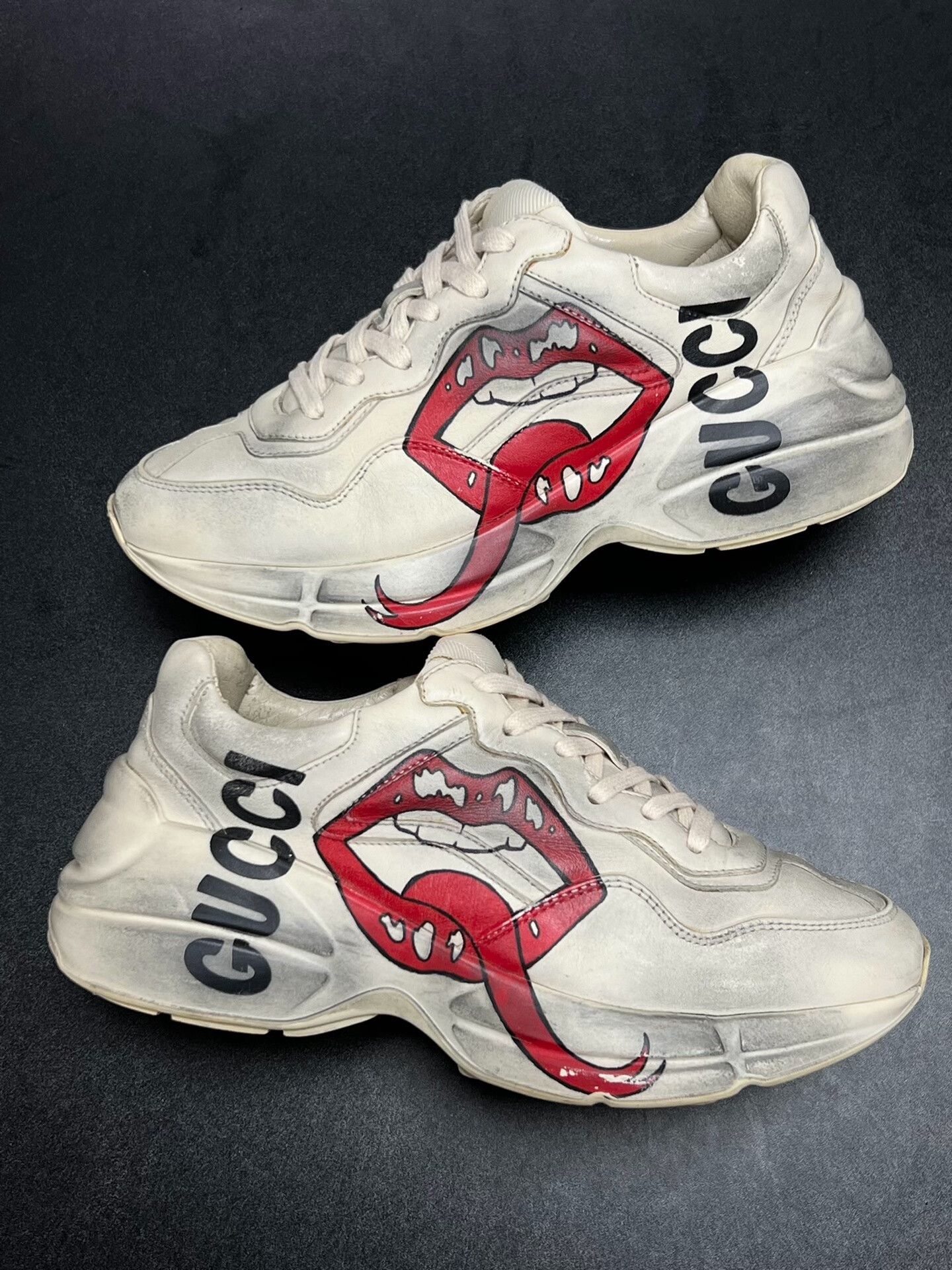 Gucci Gucci Distressed Lowtop Sneakers us_6-5 Women Size US 6.5 / IT 36.5 - 5 Thumbnail