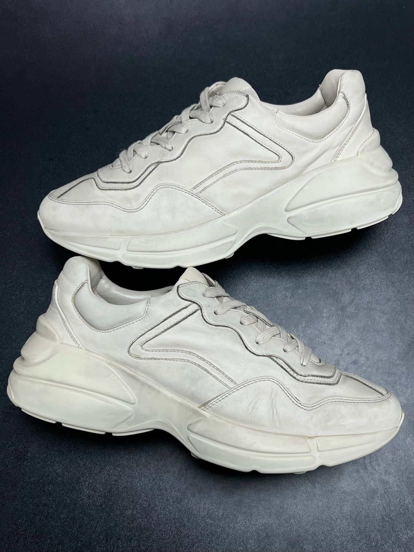 Gucci Gucci Distressed White Lowtop Sneakers 9 Men Size US 9 / EU 42 - 5 Thumbnail