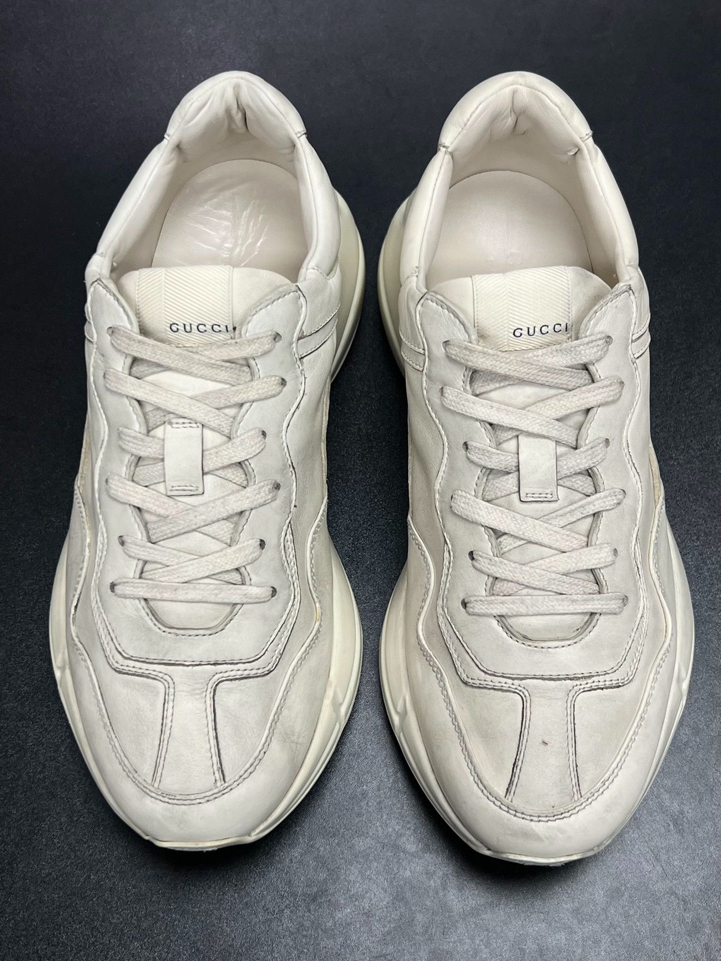Gucci Gucci Distressed White Lowtop Sneakers 9 Men Size US 9 / EU 42 - 3 Thumbnail