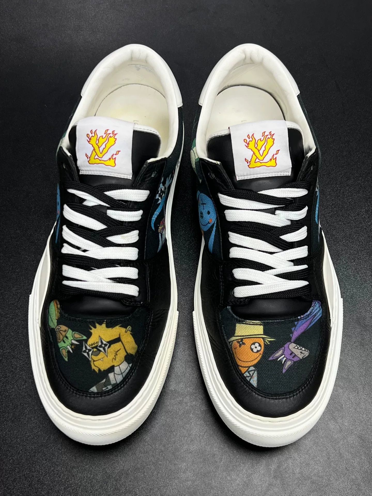 Louis Vuitton Louis Vuitton Printed Black Lowtop Sneakers 10 Men Size US 10 / EU 43 - 3 Thumbnail