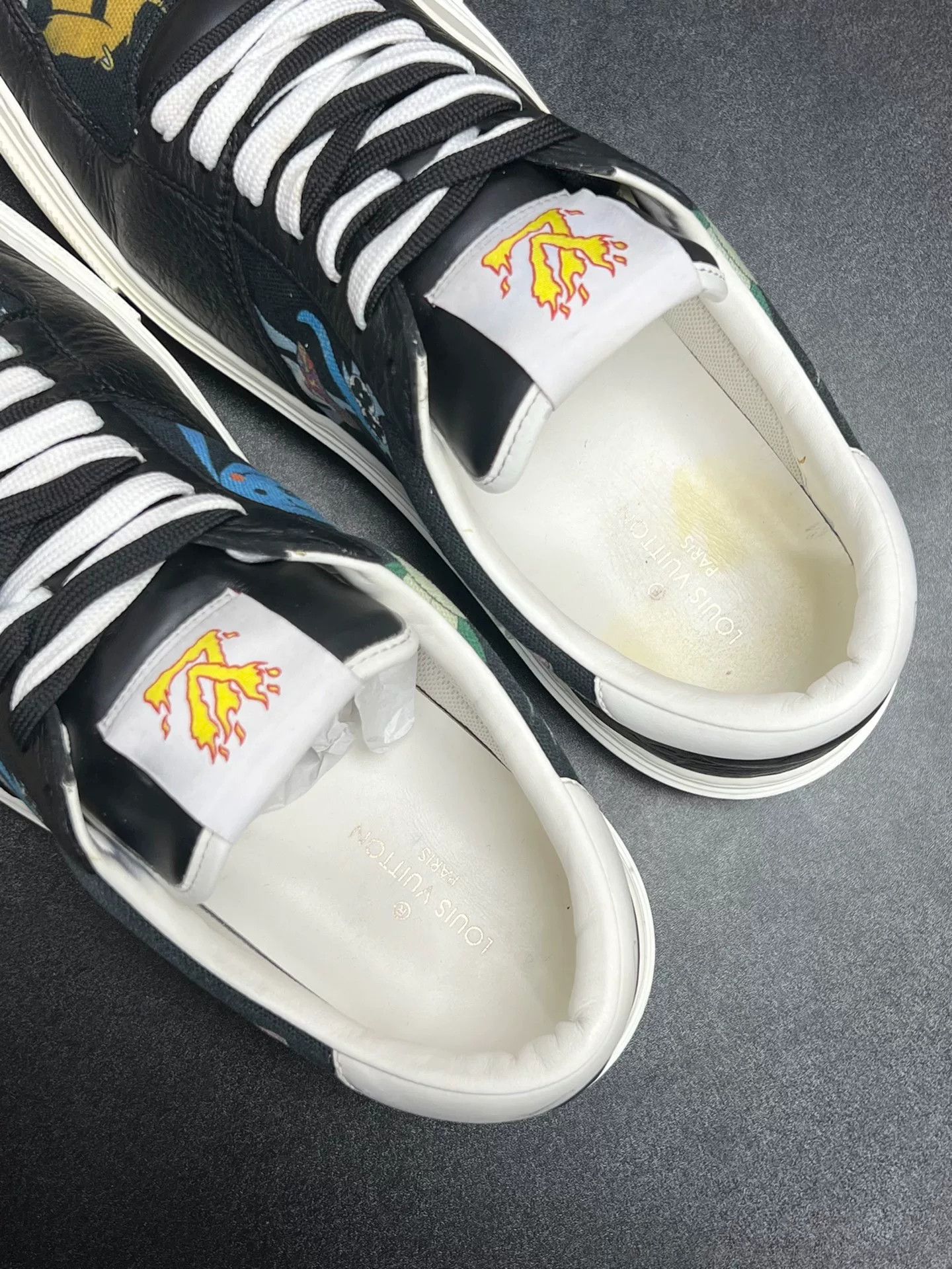 Louis Vuitton Louis Vuitton Printed Black Lowtop Sneakers 10 Men Size US 10 / EU 43 - 4 Thumbnail