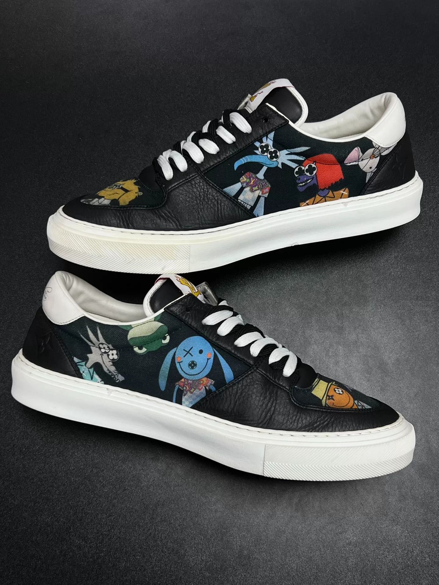 Louis Vuitton Louis Vuitton Printed Black Lowtop Sneakers 10 Men Size US 10 / EU 43 - 6 Thumbnail