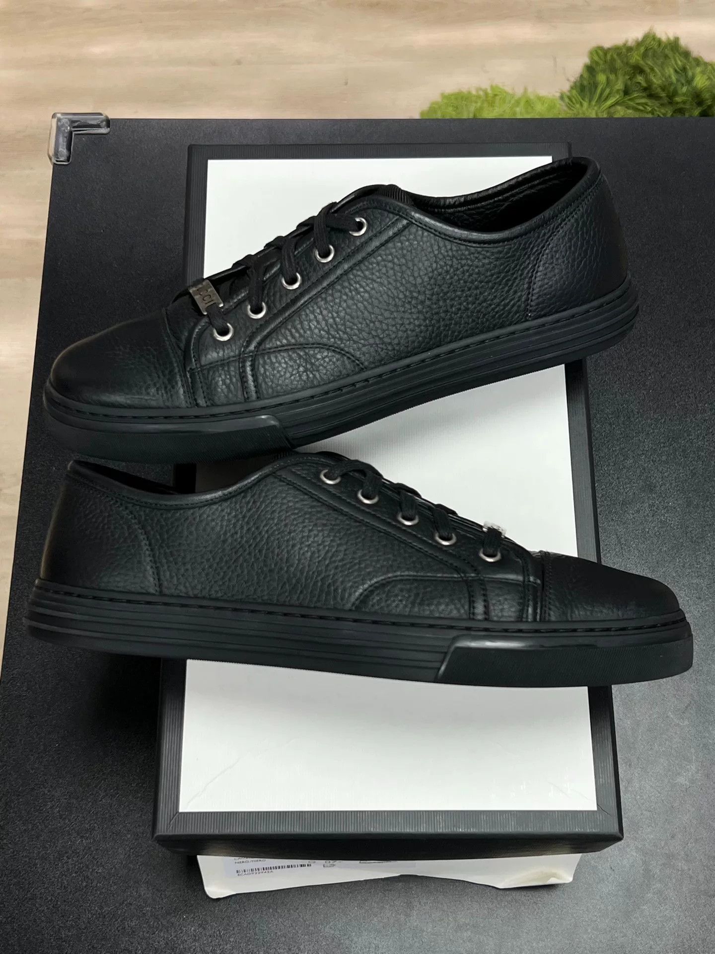 Gucci Gucci Leather Black Lowtop Sneakers 8.5 Men Size US 8.5 / EU 41-42 - 5 Thumbnail