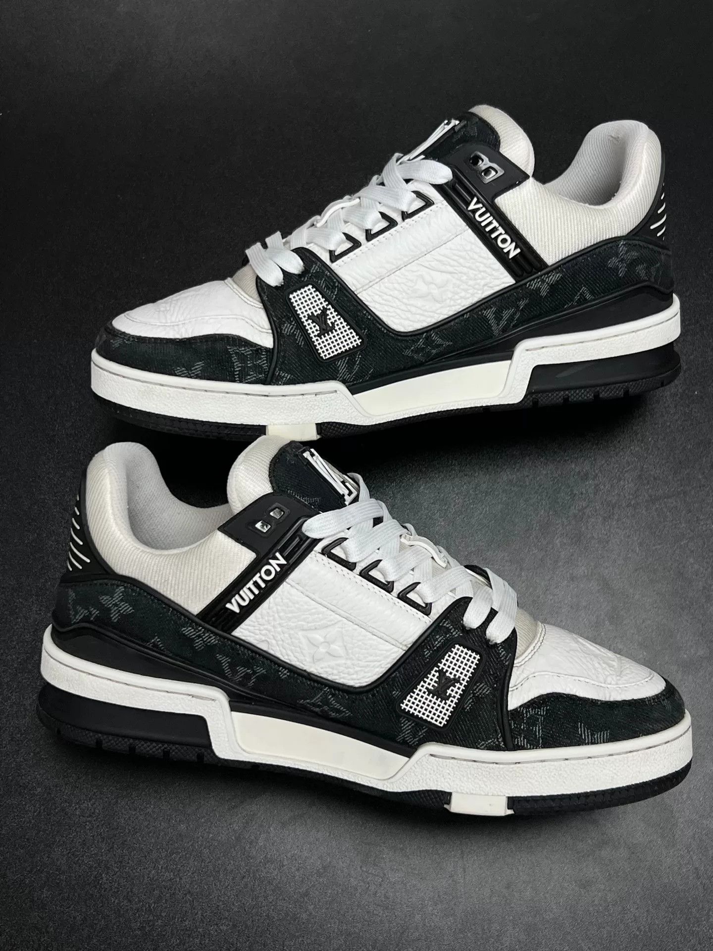 Louis Vuitton Louis Vuitton Training Denim Black Lowtop Sneakers 5 Men Size US 5 / EU 37 - 6 Thumbnail