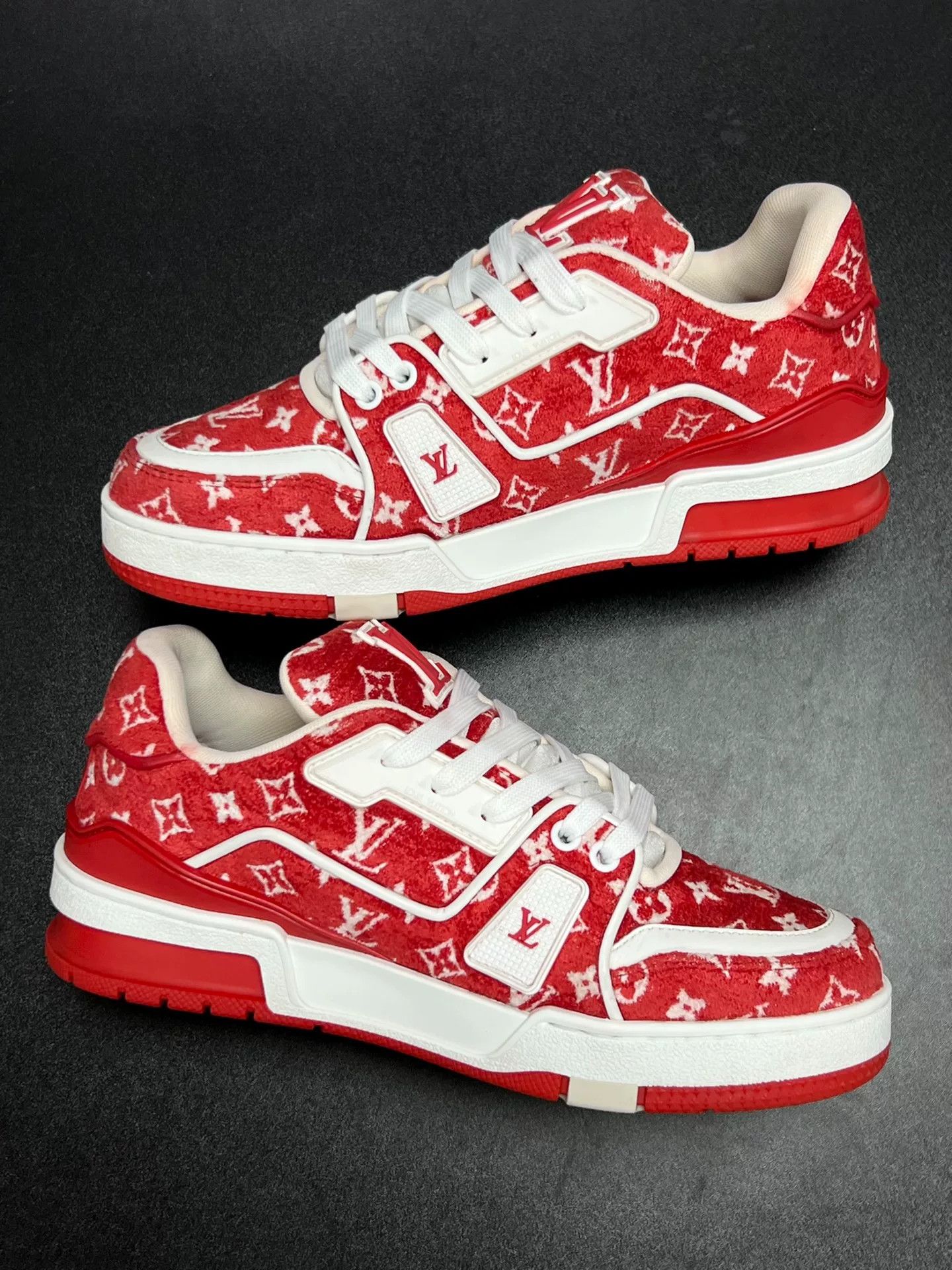 Louis Vuitton Louis Vuitton Training Red Lowtop Sneakers uk_3 Women Size US 5.5 / IT 35.5 - 5 Thumbnail