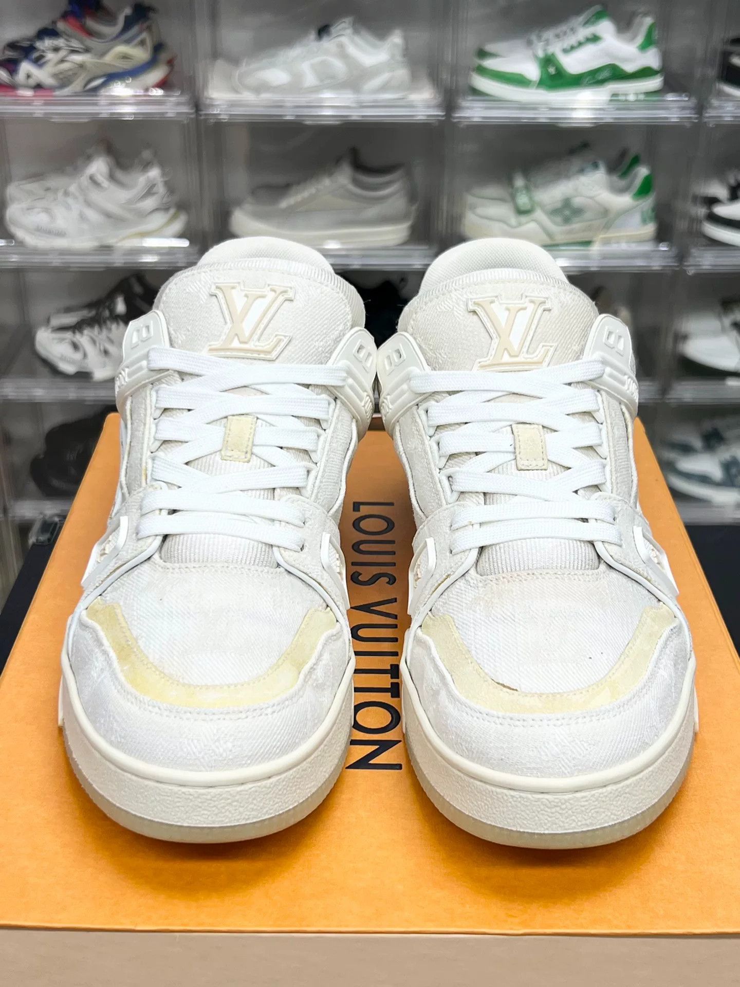 Louis Vuitton Louis Vuitton Training Denim White Lowtop Sneakers 9 Men Size US 9 / EU 42 - 2 Thumbnail