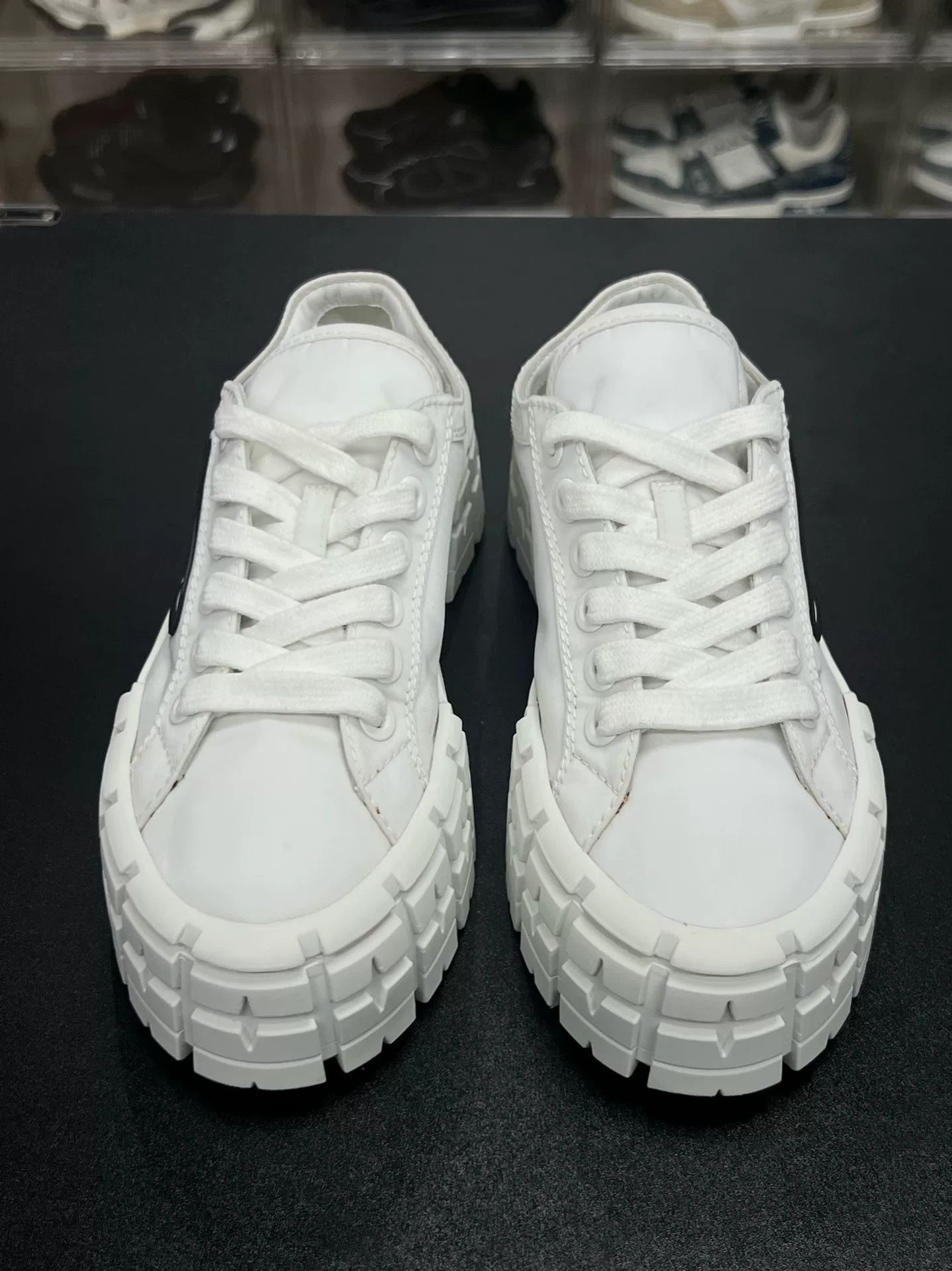 Prada Prada Nylon White Lowtop Sneakers us_7 Women Size US 7 / IT 37 - 2 Thumbnail