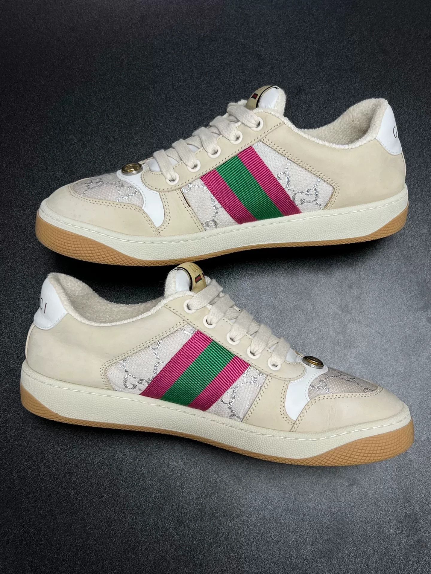 Gucci Gucci Beige Lowtop Sneakers us_7 Women Size US 7 / IT 37 - 6 Thumbnail