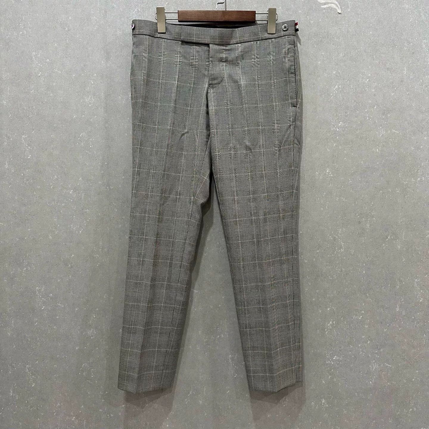 Thom Browne Thom Browne Gray Glen Check Wool Trousers Size 1 Size US 34 / EU 50 - 2 Thumbnail