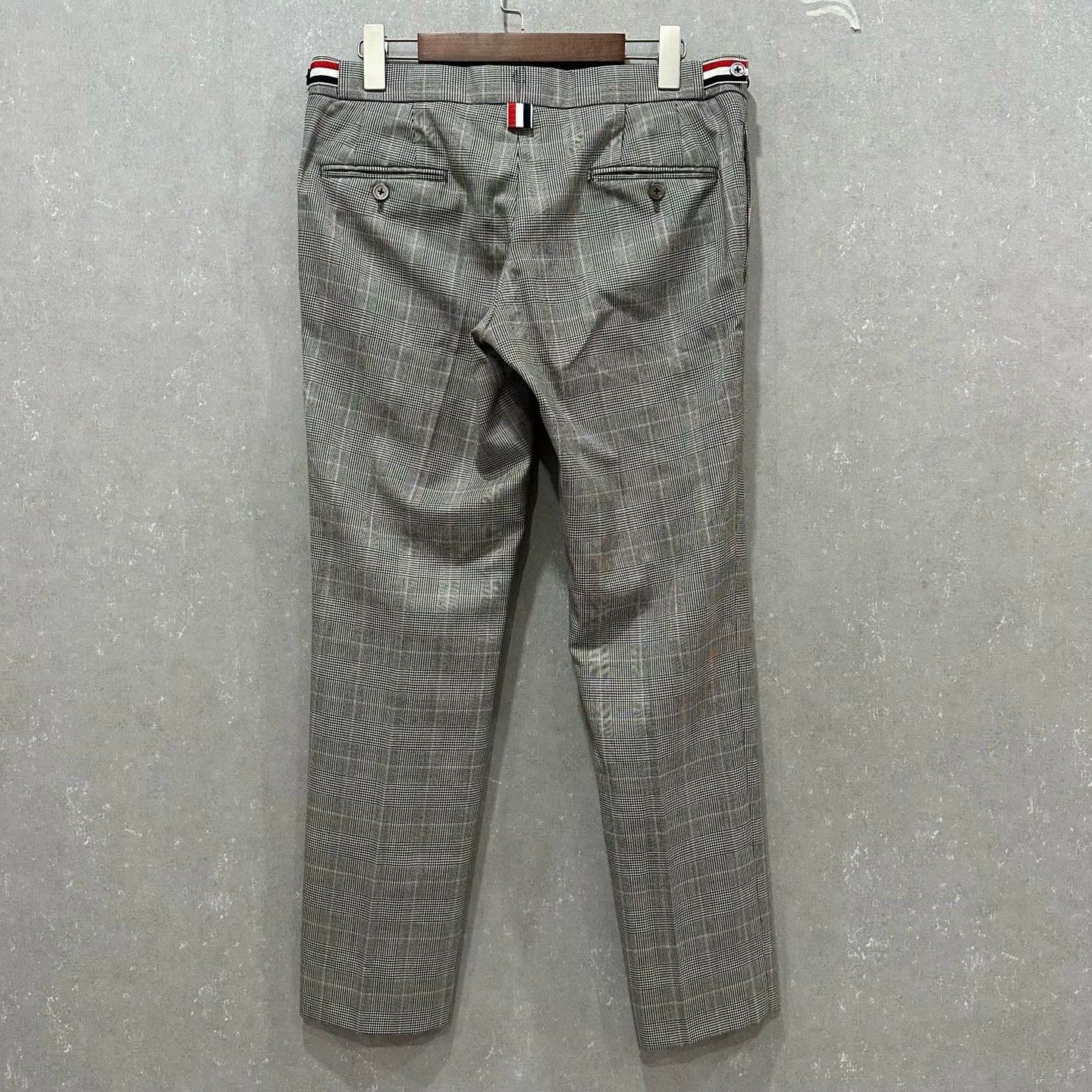 Thom Browne Thom Browne Gray Glen Check Wool Trousers Size 1 Size US 34 / EU 50 - 3 Thumbnail