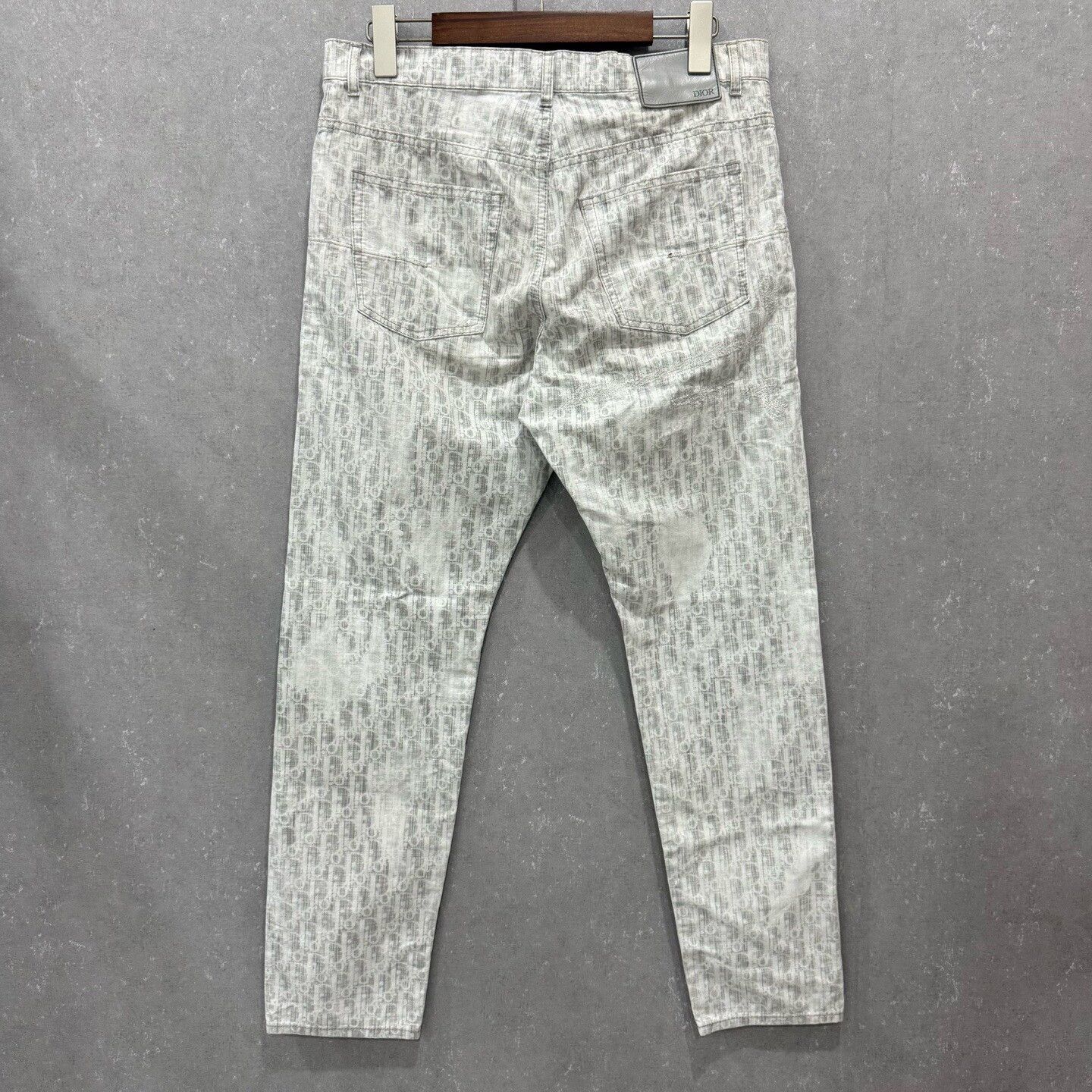 Dior Dior Grey Oblique Monogram Denim Jeans Size 31 Size US 31 - 5 Thumbnail