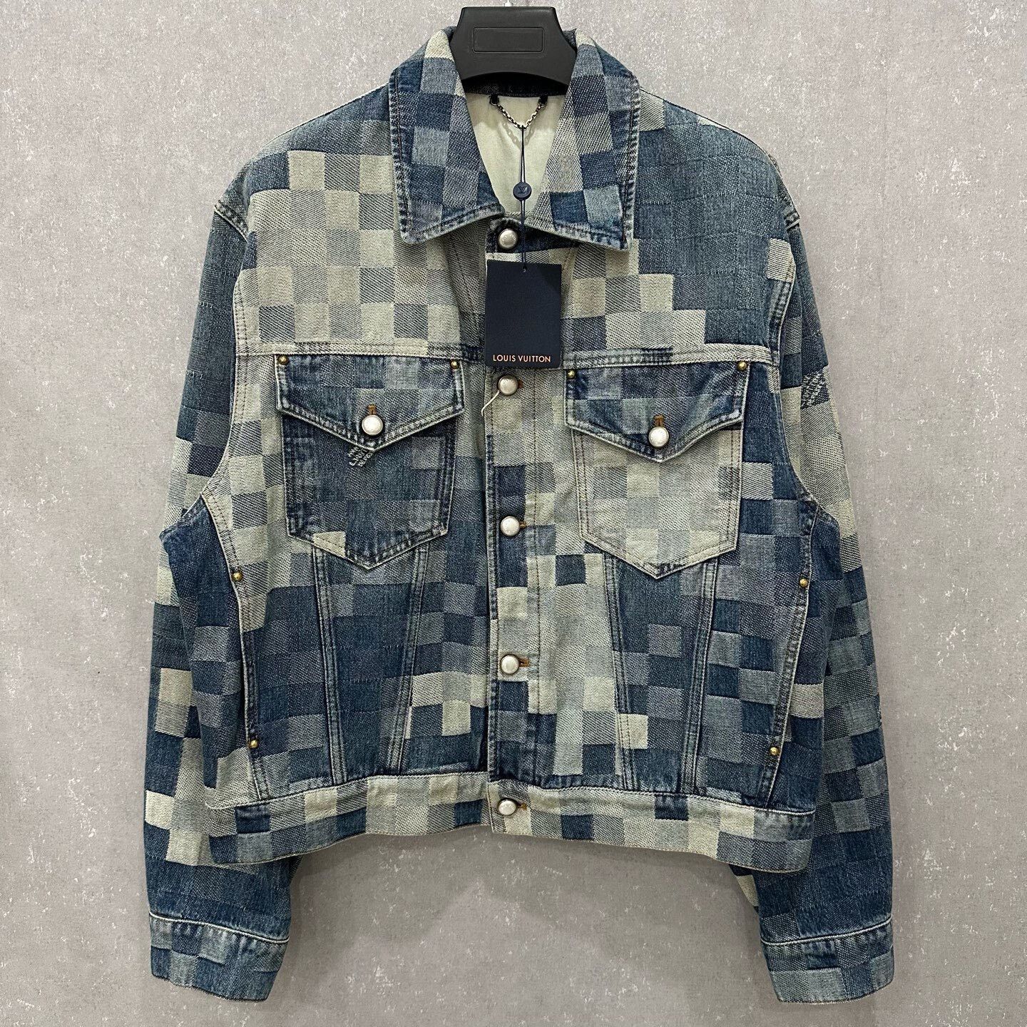 Louis Vuitton Louis Vuitton Damier Pop Denim Jacket Size 52 Size US L / EU 52-54 / 3 - 2 Thumbnail