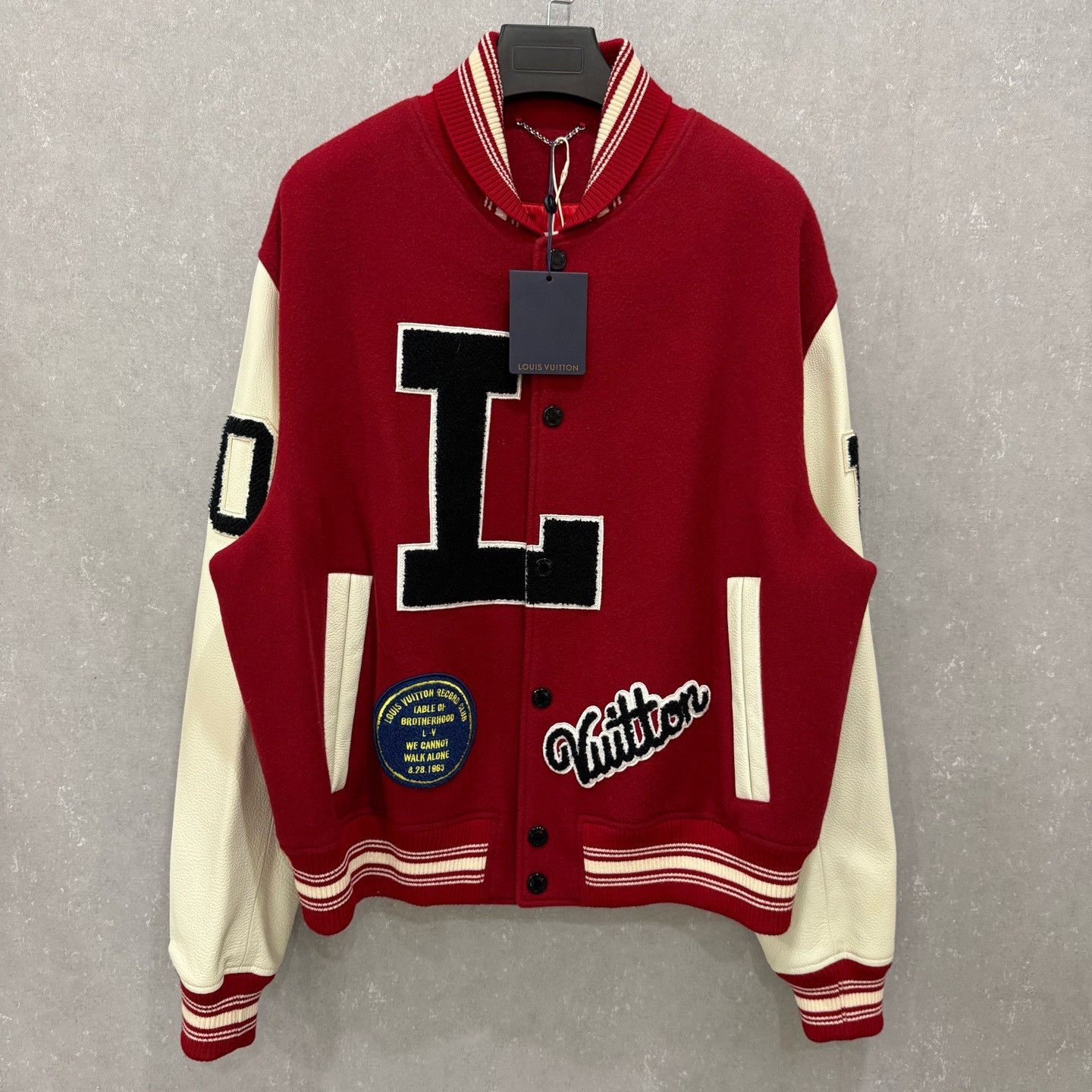 Louis Vuitton Louis Vuitton Leather Sleeve Varsity Jacket 56 Size US XL / EU 56 / 4 - 2 Thumbnail