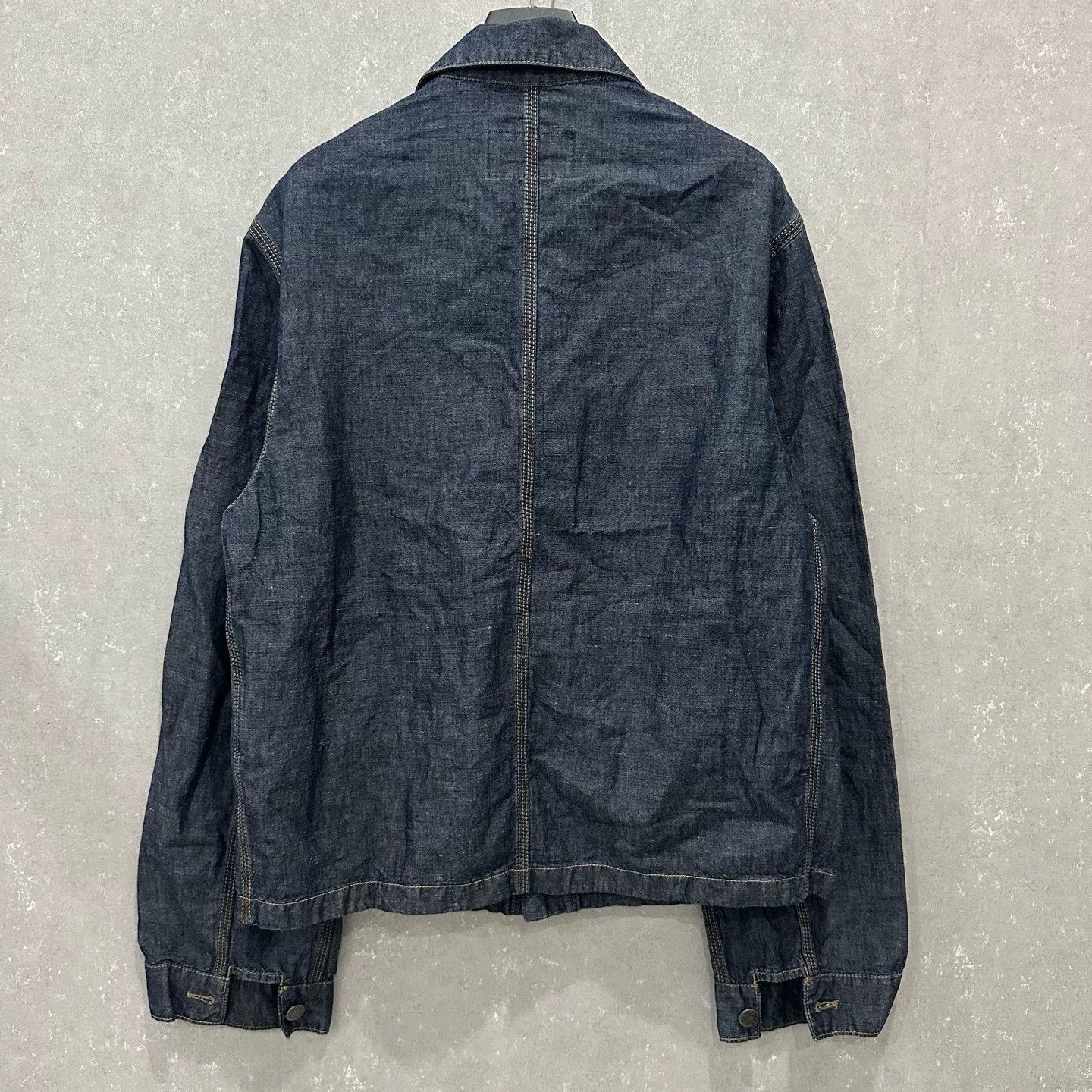 Prada Prada Linen Denim Triangle Logo Jacket Size L Size US L / EU 52-54 / 3 - 3 Thumbnail