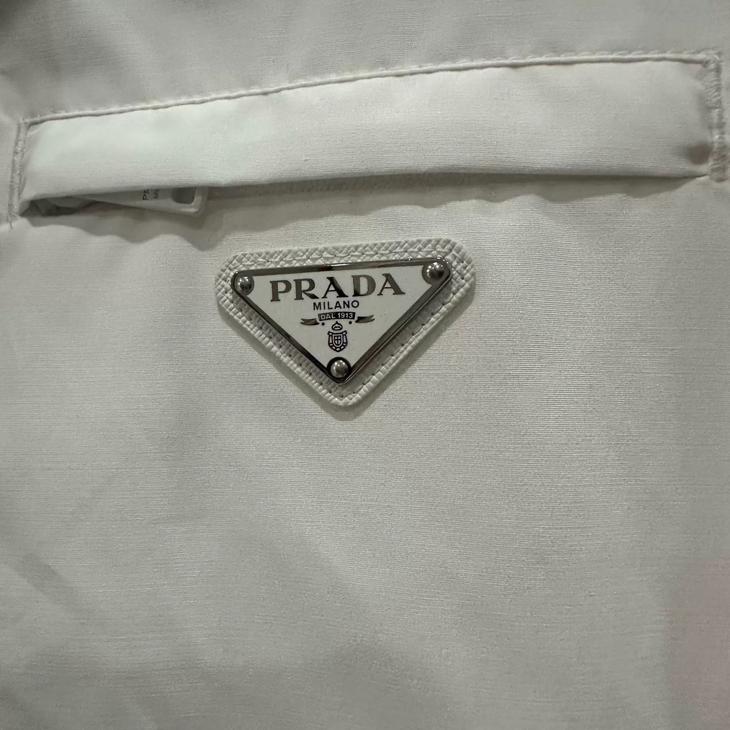 Prada Prada Triangle Logo Zippered Jacket White Size L Size US L / EU 52-54 / 3 - 4 Thumbnail