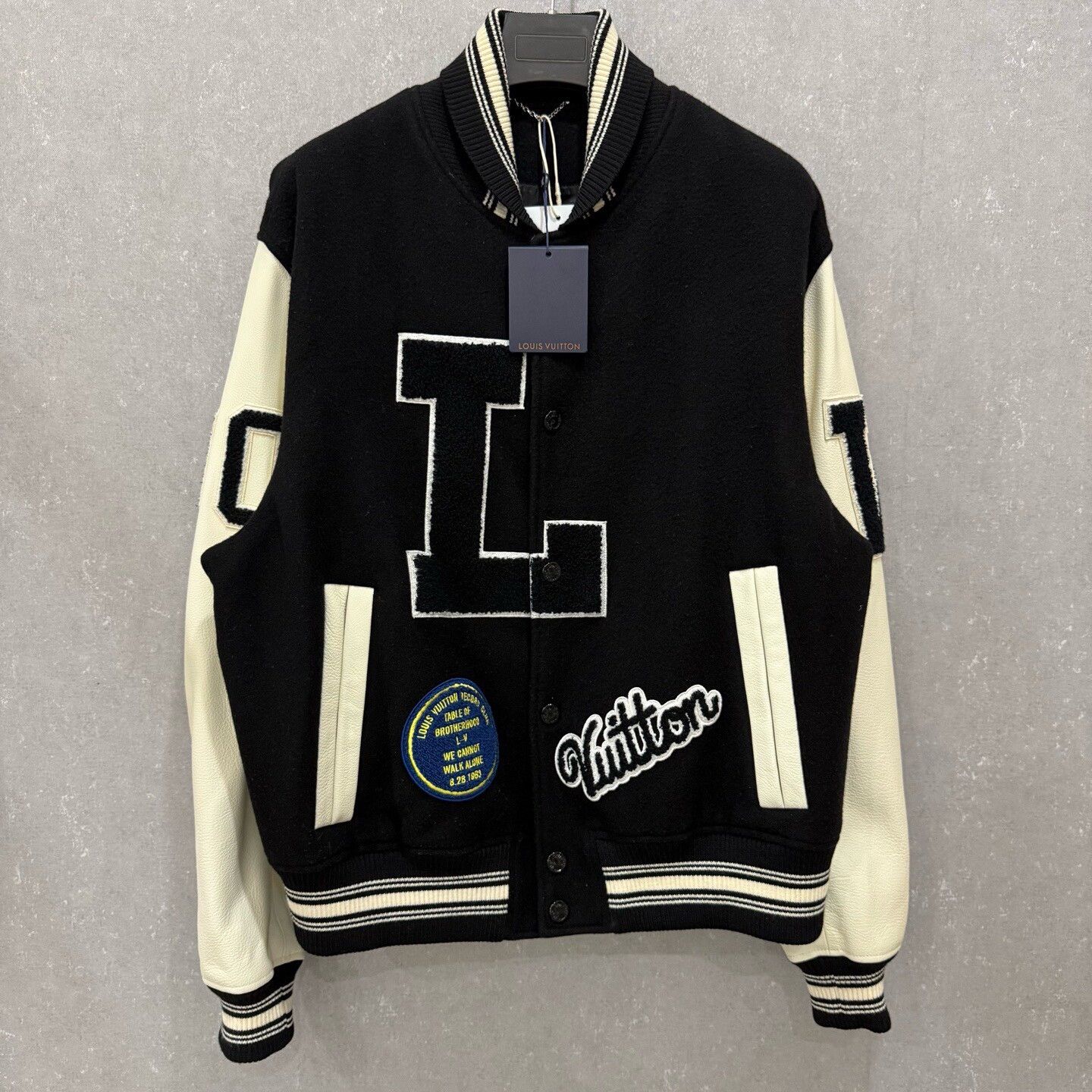 Louis Vuitton Louis Vuitton Patch Leather Sleeve Varsity Jacket 56 Size US XL / EU 56 / 4 - 3 Thumbnail