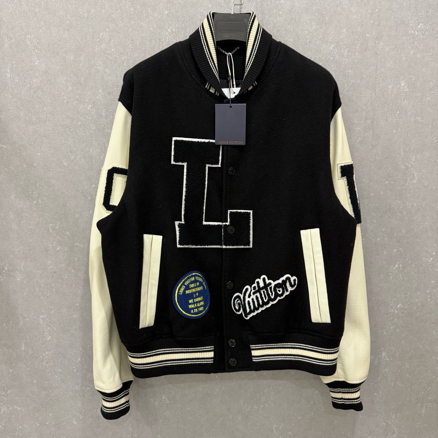 Louis Vuitton Louis Vuitton Patch Leather Sleeve Varsity Jacket 56 Size US XL / EU 56 / 4 - 2 Thumbnail