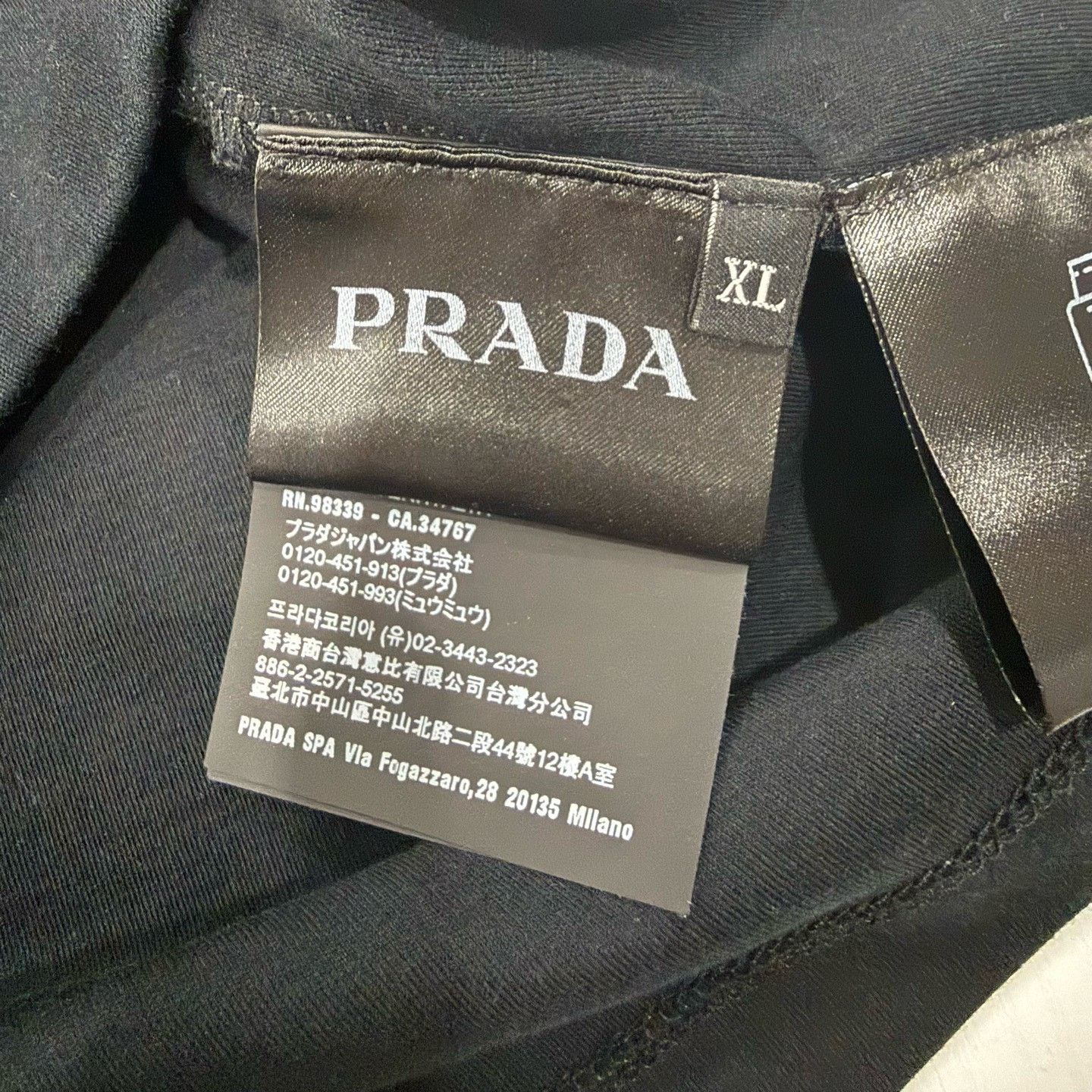 Prada Prada Triangle Logo T-Shirt XL Size US XL / EU 56 / 4 - 5 Thumbnail