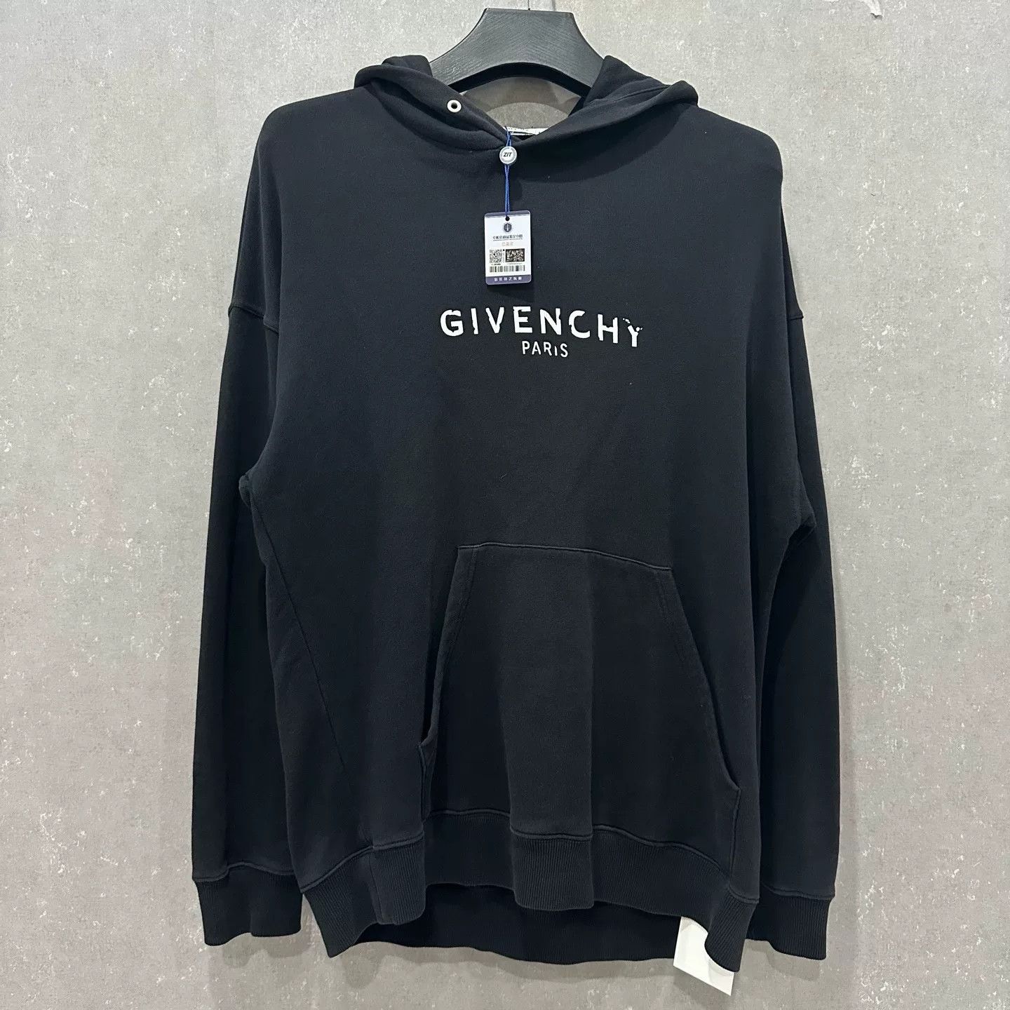 Givenchy Givenchy Distressed Logo Hoodie US M Size US M / EU 48-50 / 2 - 2 Thumbnail