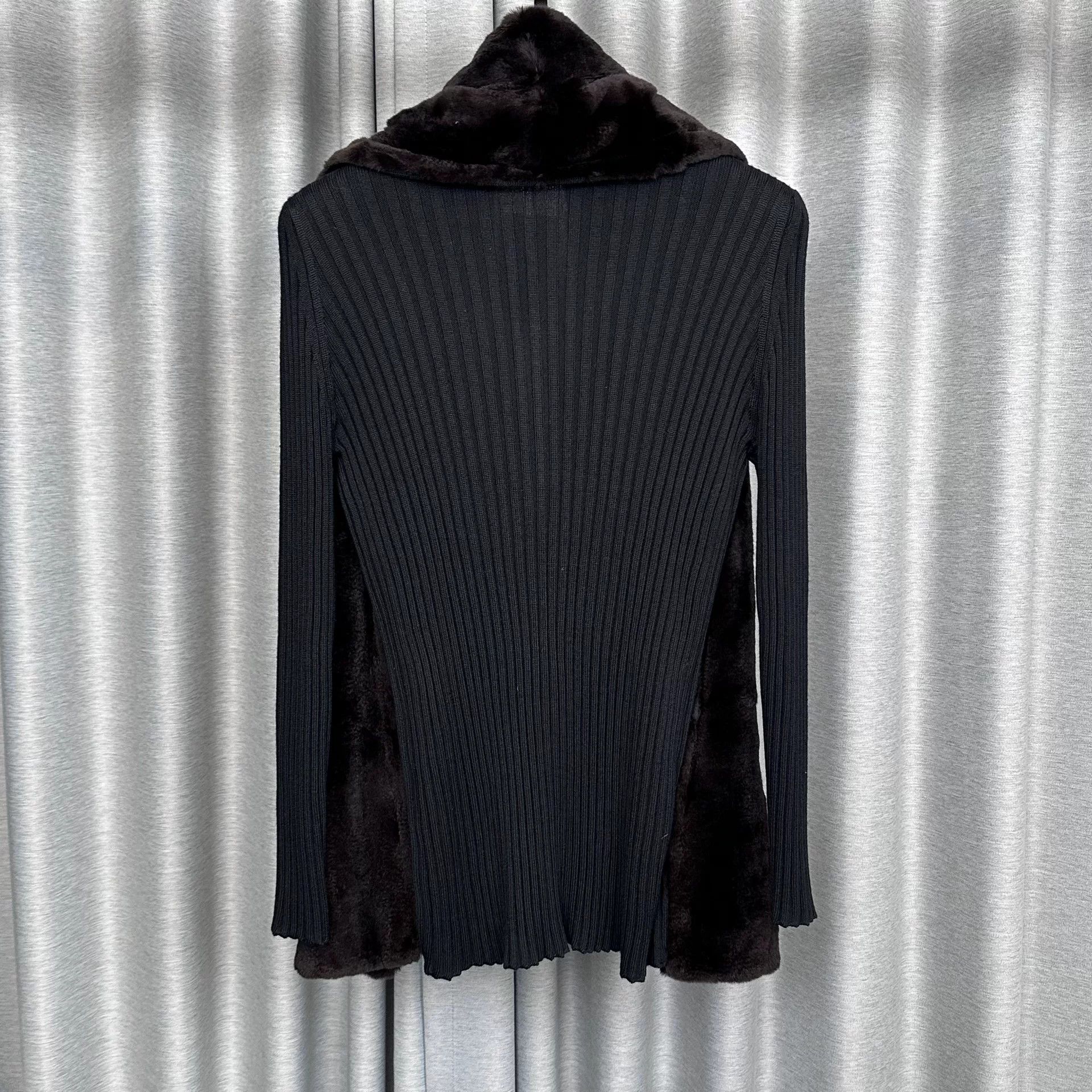 Miu Miu Miu Miu Fur Trim Knit Jacket 40 Size S / US 4 / IT 40 - 4 Thumbnail