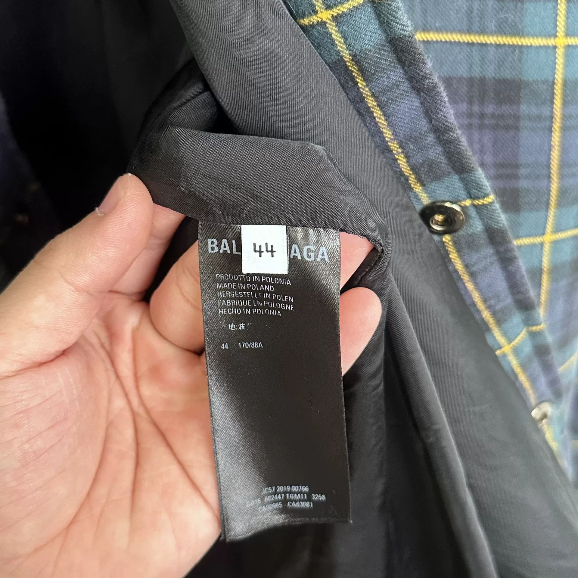 Balenciaga Balenciaga Plaid Logo Back Shirt 44 Size US S / EU 44-46 / 1 - 6 Thumbnail