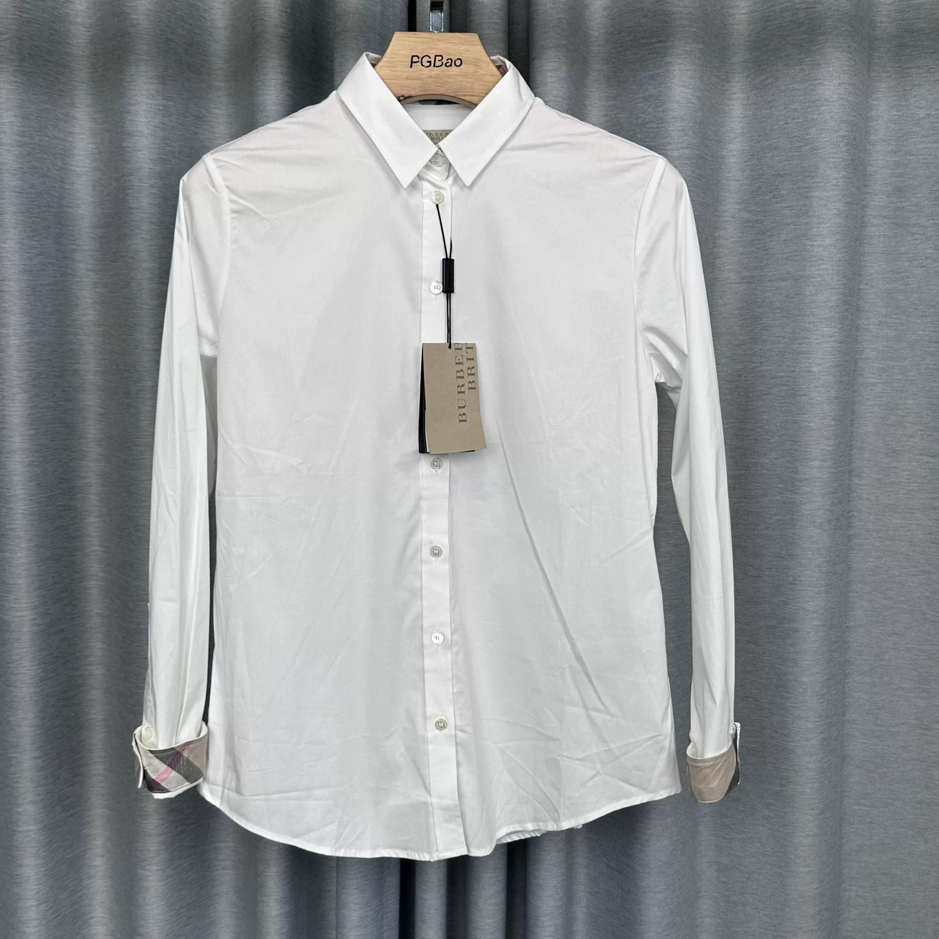 Burberry Burberry Check Trim Long Sleeve Shirt Size M Size US M / EU 48-50 / 2 - 2 Thumbnail
