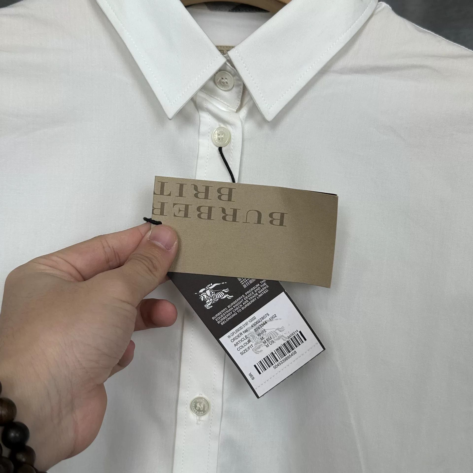 Burberry Burberry Check Trim Long Sleeve Shirt Size M Size US M / EU 48-50 / 2 - 3 Thumbnail