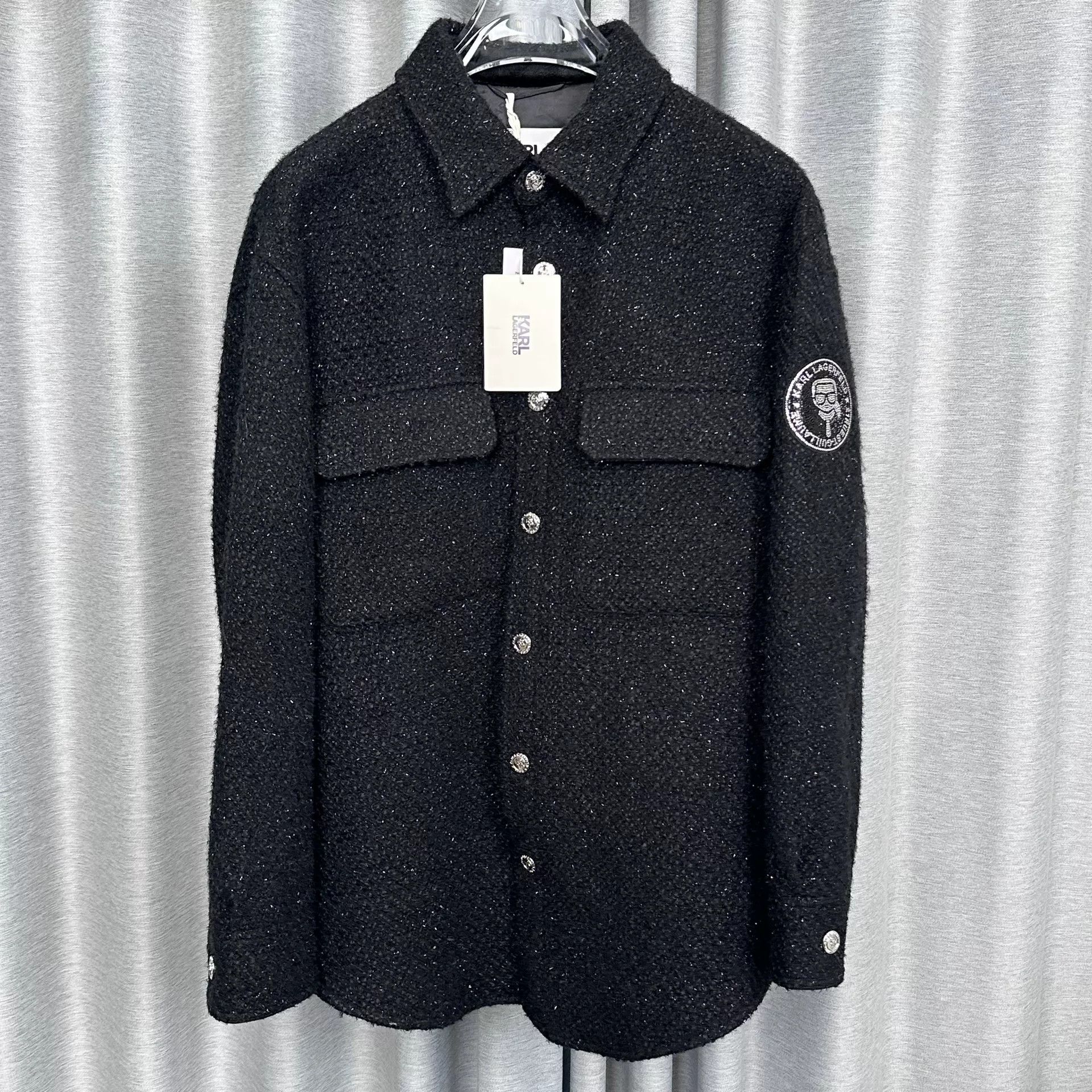 Karl Lagerfeld Karl Lagerfeld Wool Blend Jacket Black Size 48 Size US M / EU 48-50 / 2 - 2 Thumbnail