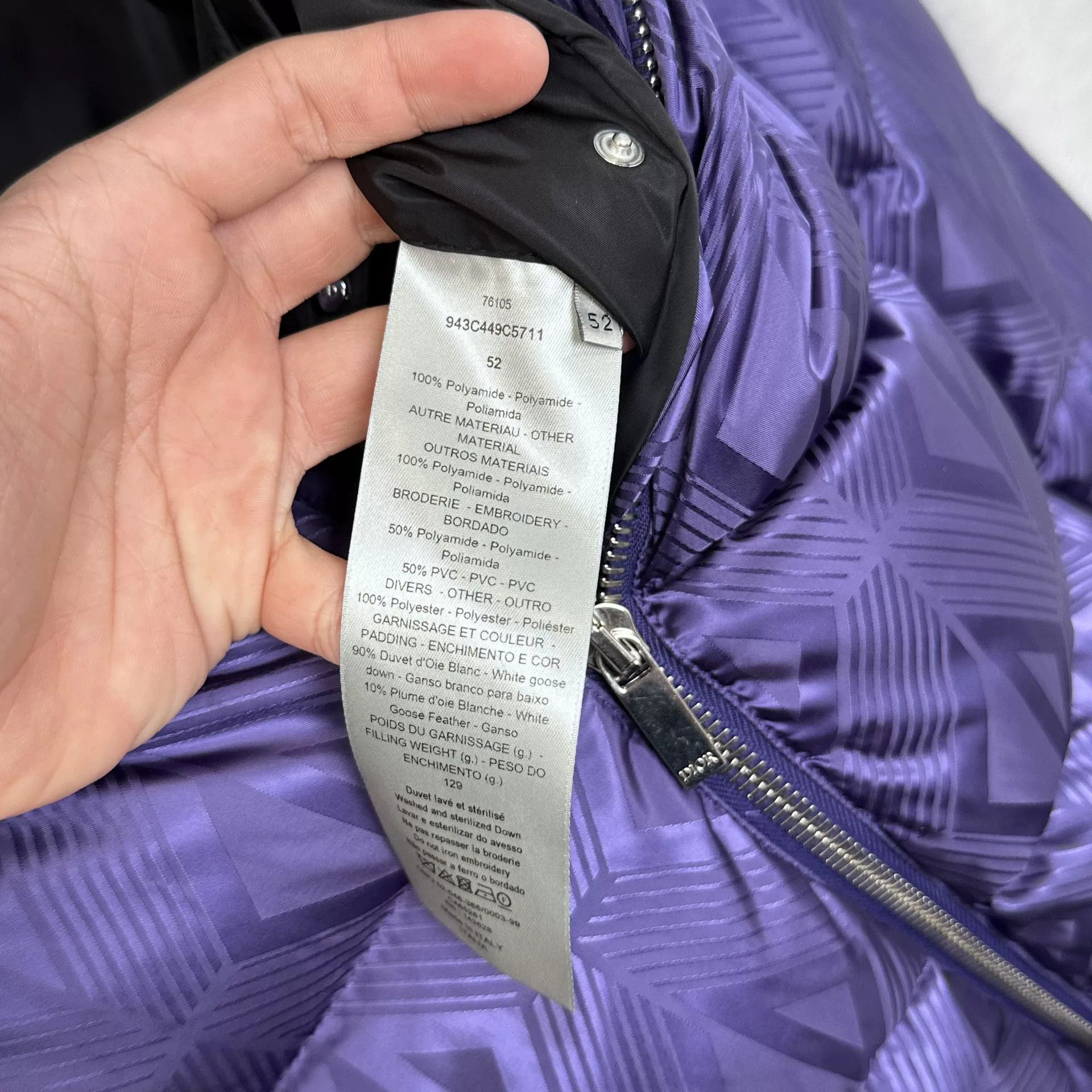 Dior Dior Geometric CD Monogram Puffer Jacket 52 Size US L / EU 52-54 / 3 - 7 Thumbnail