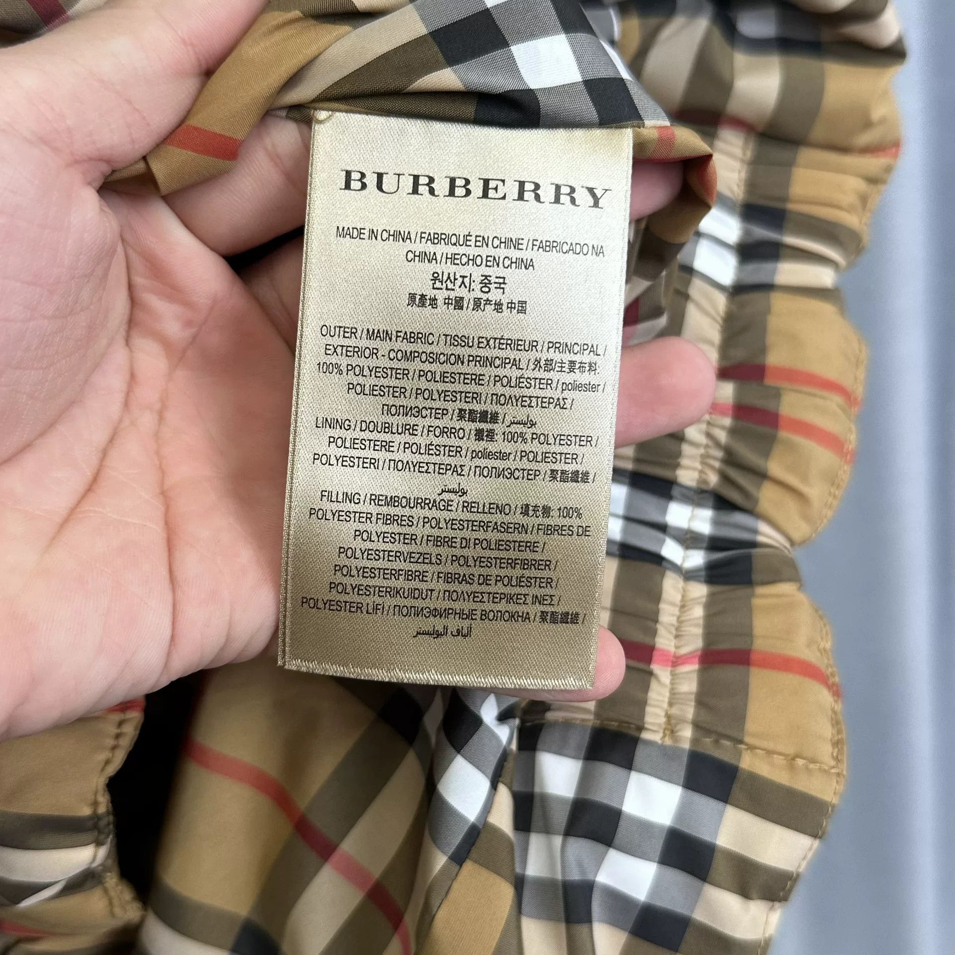 Burberry Burberry Check Quilted Jacket UK 2 Size XXS / US 00 / IT 34 - 4 Thumbnail
