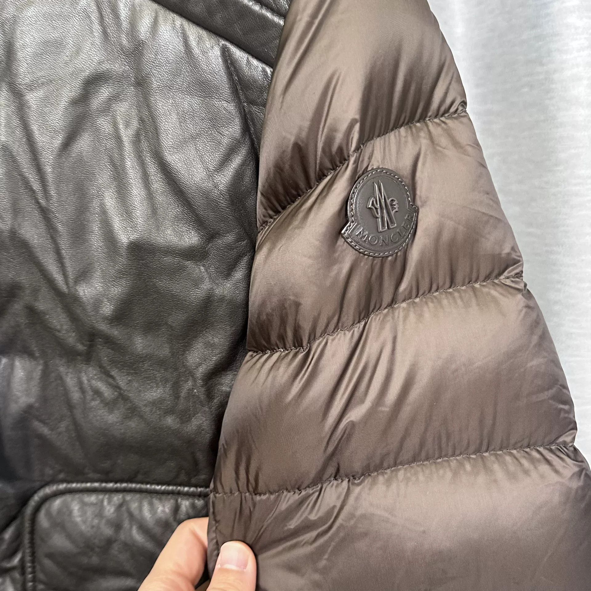 Moncler Moncler Leather Trim Padded Down Jacket Size M Size US M / EU 48-50 / 2 - 4 Thumbnail