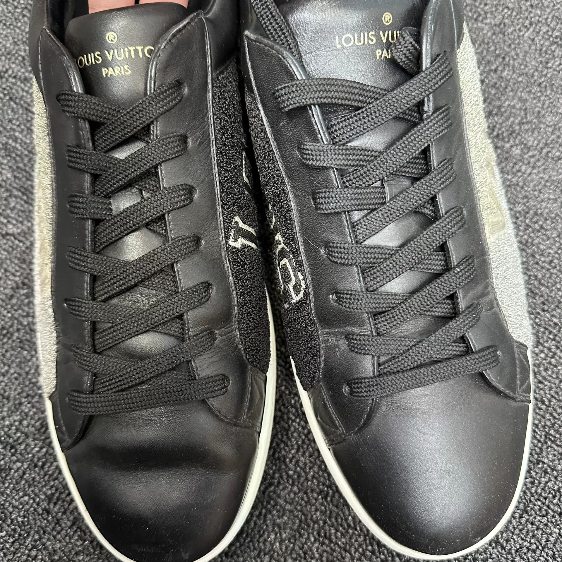 Louis Vuitton Louis Vuitton Logo Embroidery Leather Sneakers Size 8.5 Size US 9.5 / EU 42-43 - 6 Thumbnail