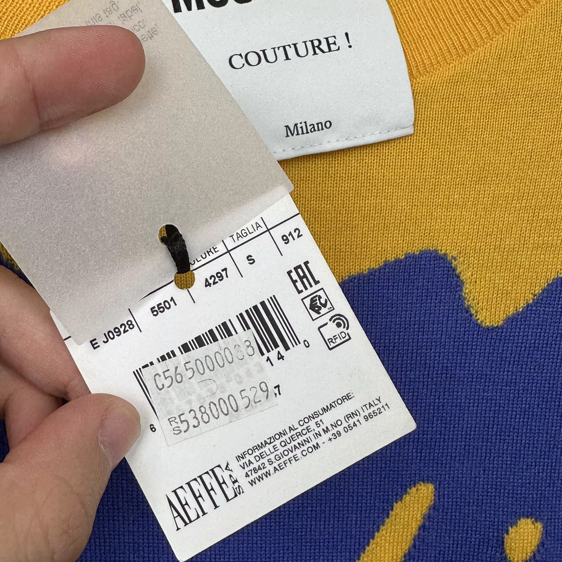 Moschino Moschino Milano Graphic Colorblock Sweater Size S Size US S / EU 44-46 / 1 - 6 Thumbnail